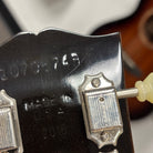 Pre-owned Gibson Memphis ES Les Paul semi-hollow electric guitar Sunburst with gold hardware and neck pickup detail