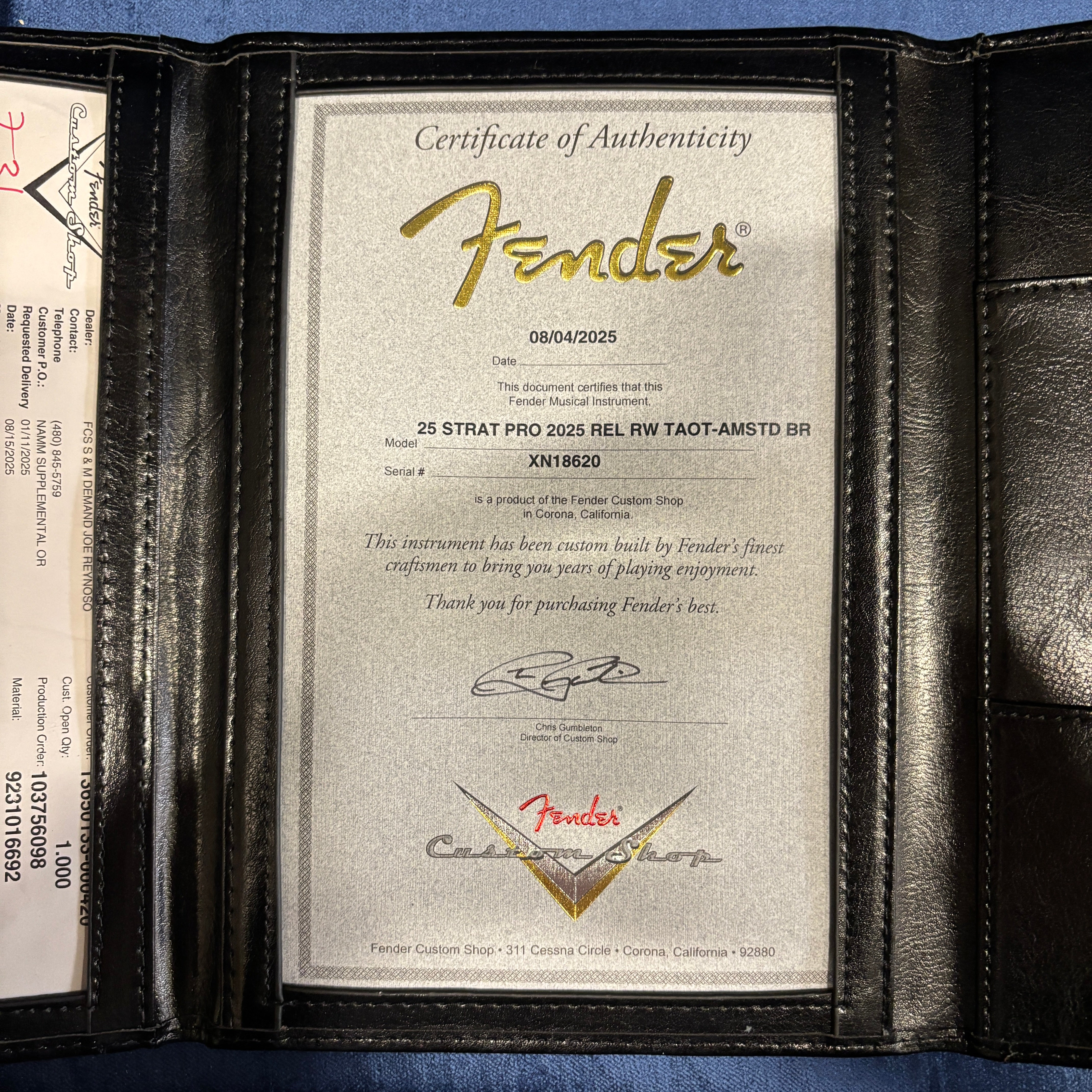 Fender Custom Shop '25 Strat Pro Relic Taos Turquoise electric guitar with certificate of authenticity