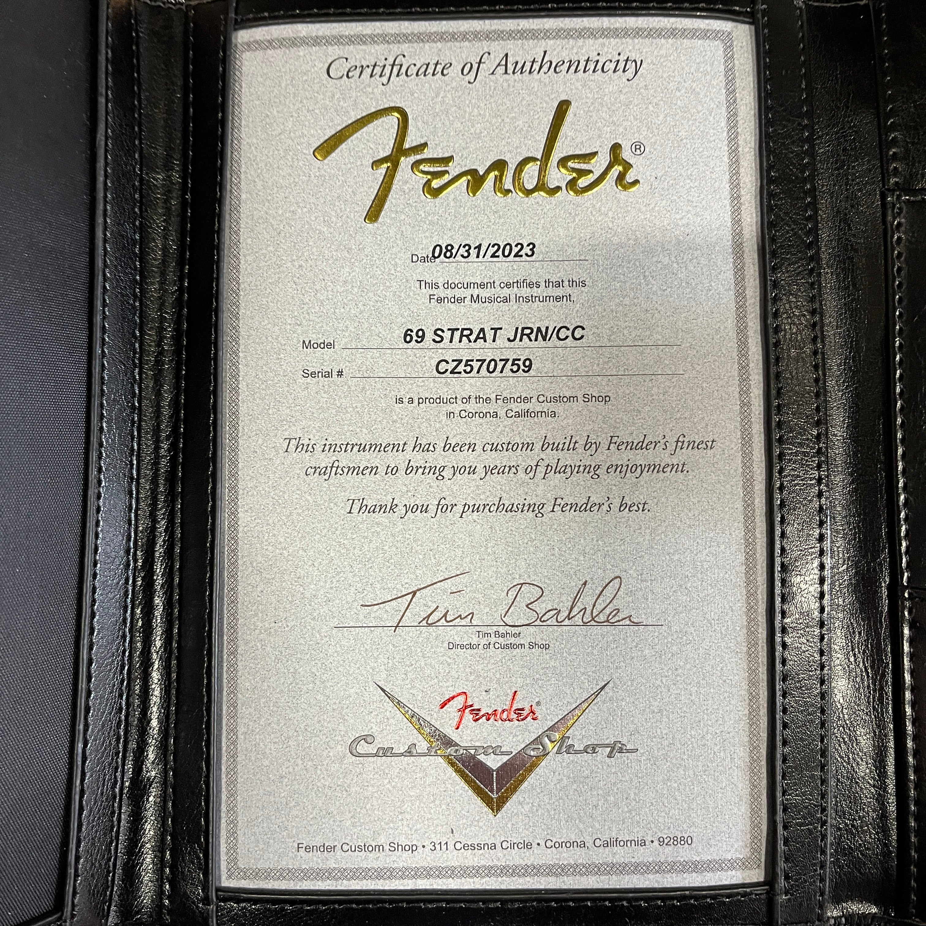 Fender Custom Shop 1969 Stratocaster Journeyman electric guitar Fire Mist Silver with Certificate of Authenticity