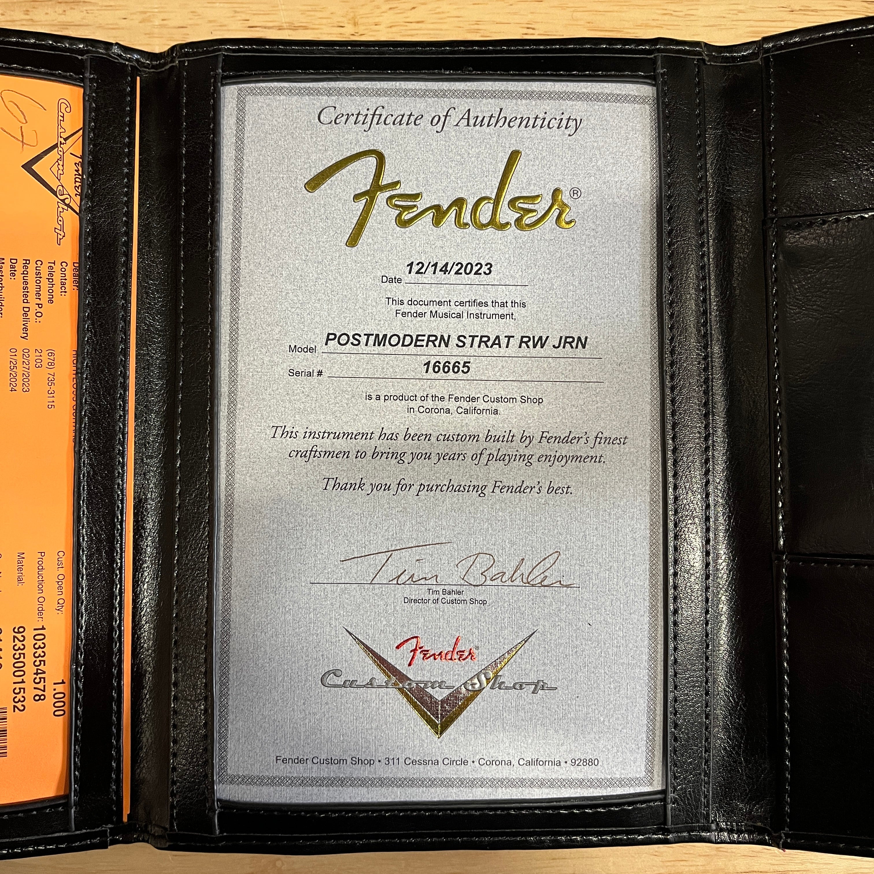 Fender Custom Shop Postmodern Stratocaster Journeyman Relic electric guitar aged black with Certificate of Authenticity