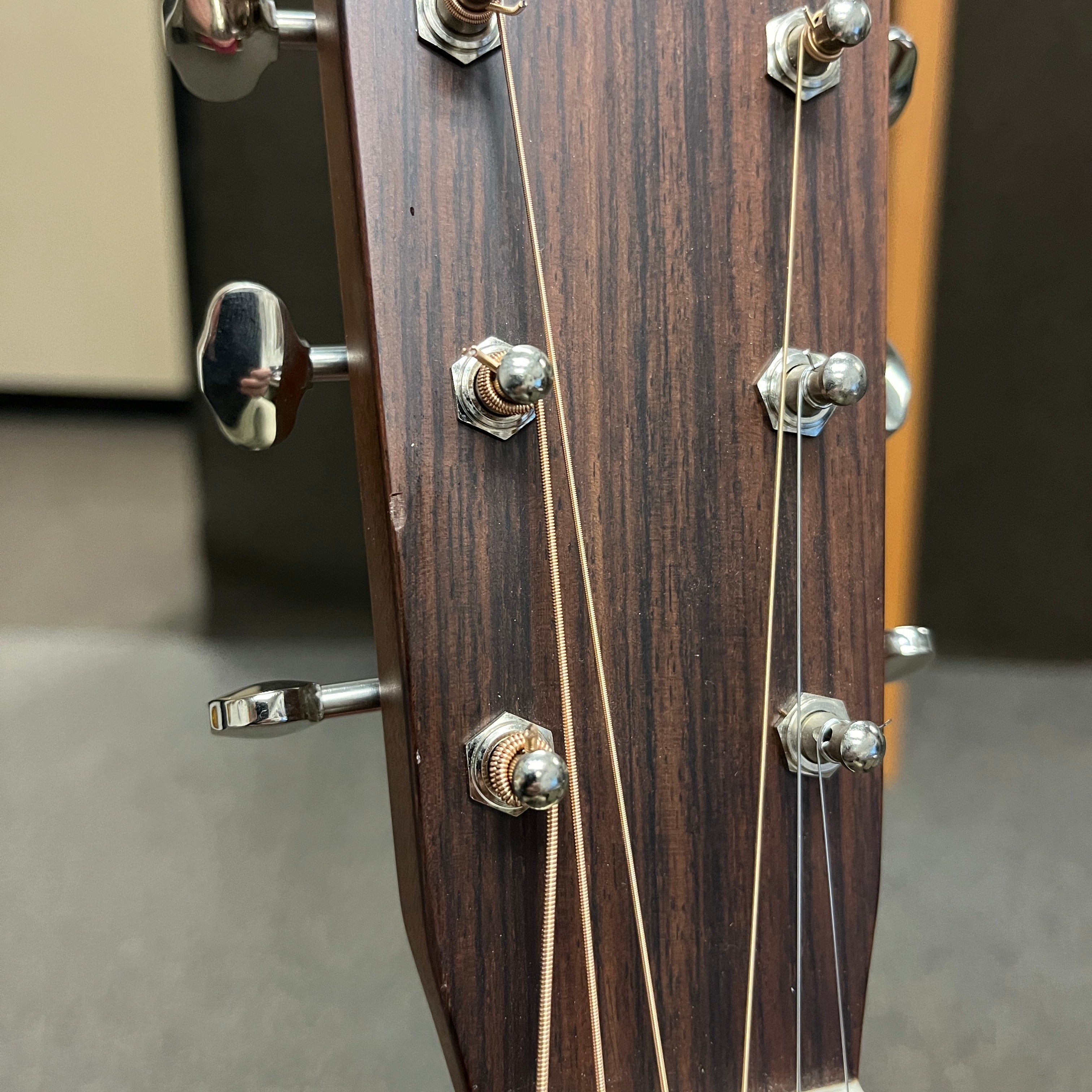 Pre-owned Martin HD28 dreadnought acoustic guitar natural finish with chrome tuning machines