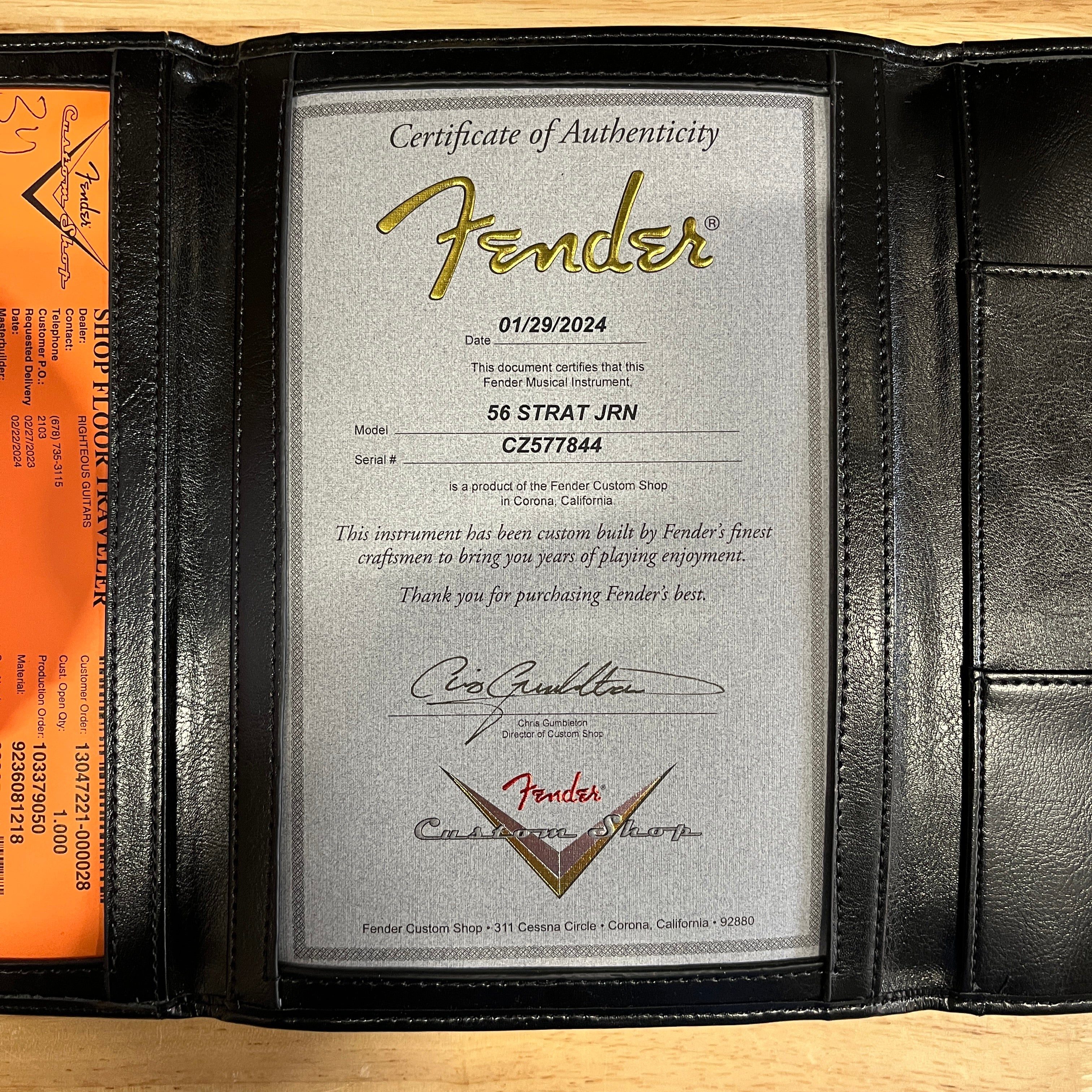Fender Custom Shop 1956 Stratocaster Journeyman Relic electric guitar Sherwood Green Metallic with Certificate of Authenticity