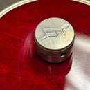 Gretsch Tennessee Rose semi-hollow electric guitar Deep Cherry Stain with branded metal control knob detail