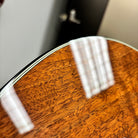 Taylor Custom Grand Pacific acoustic guitar Natural finish with figured quilted mahogany back detail and black binding