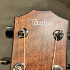 Taylor Custom Grand Pacific acoustic guitar Natural headstock detail with pearl logo inlay and chrome tuners