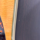 Martin D-28 acoustic dreadnought guitar Aging Toner finish with flamed top binding and rosewood back and sides detail