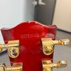 Gibson 68 Les Paul Custom Figured Tri-Burst electric guitar headstock back showing serial number and gold Grover tuners