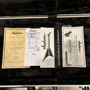 Jackson Righteous Run Custom Soloist Green to Gold Shift case documents with Custom Shop certificate, owner's manual, and key