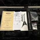 Jackson Righteous Run Custom Soloist Red to Blue Shift case documents with Custom Shop certificate, owner's manual, and hardw