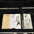 Jackson Righteous Run Custom Soloist Red to Blue Shift guitar case with Custom Shop factory certificate and owner's manual