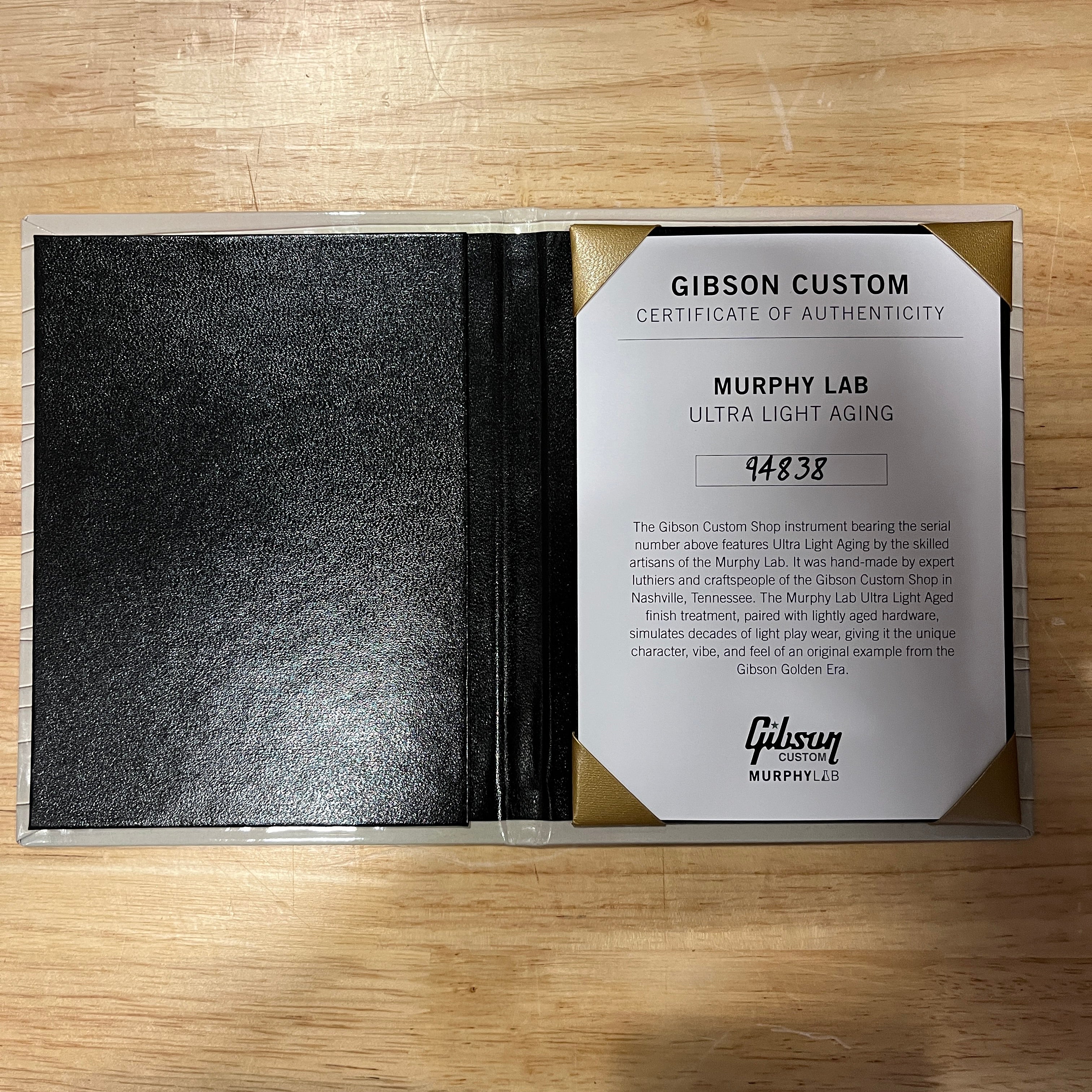Gibson Custom Murphy Lab 1959 Les Paul Standard Reissue Ultra Light Aged electric guitar with Certificate of Authenticity