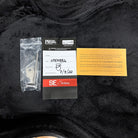 PRS SE Hollowbody Piezo Black Gold Burst guitar hang tag, warranty card, and tremolo arm accessory pack