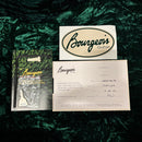 Bourgeois Touchstone Signature OM Sunburst acoustic guitar certified documents with sticker, truss rod tool, and nut