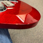 Paul Reed Smith S2 Standard 22 electric guitar Vintage Cherry showing body edge with minor finish chip and chrome hardware