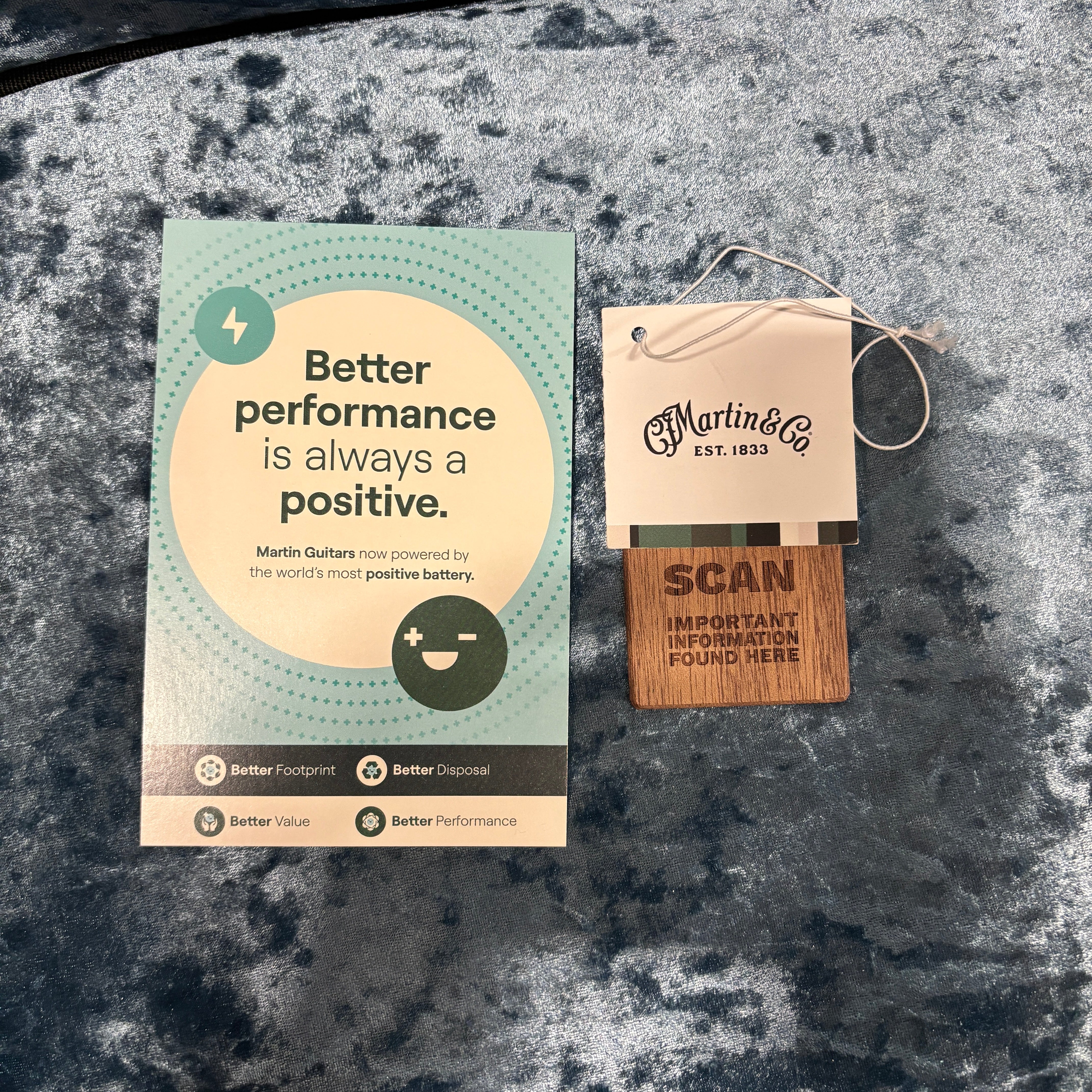 Martin DE Retro Plus Aging Toner acoustic guitar pickup included documentation card and CF Martin & Co hang tag with wooden Q