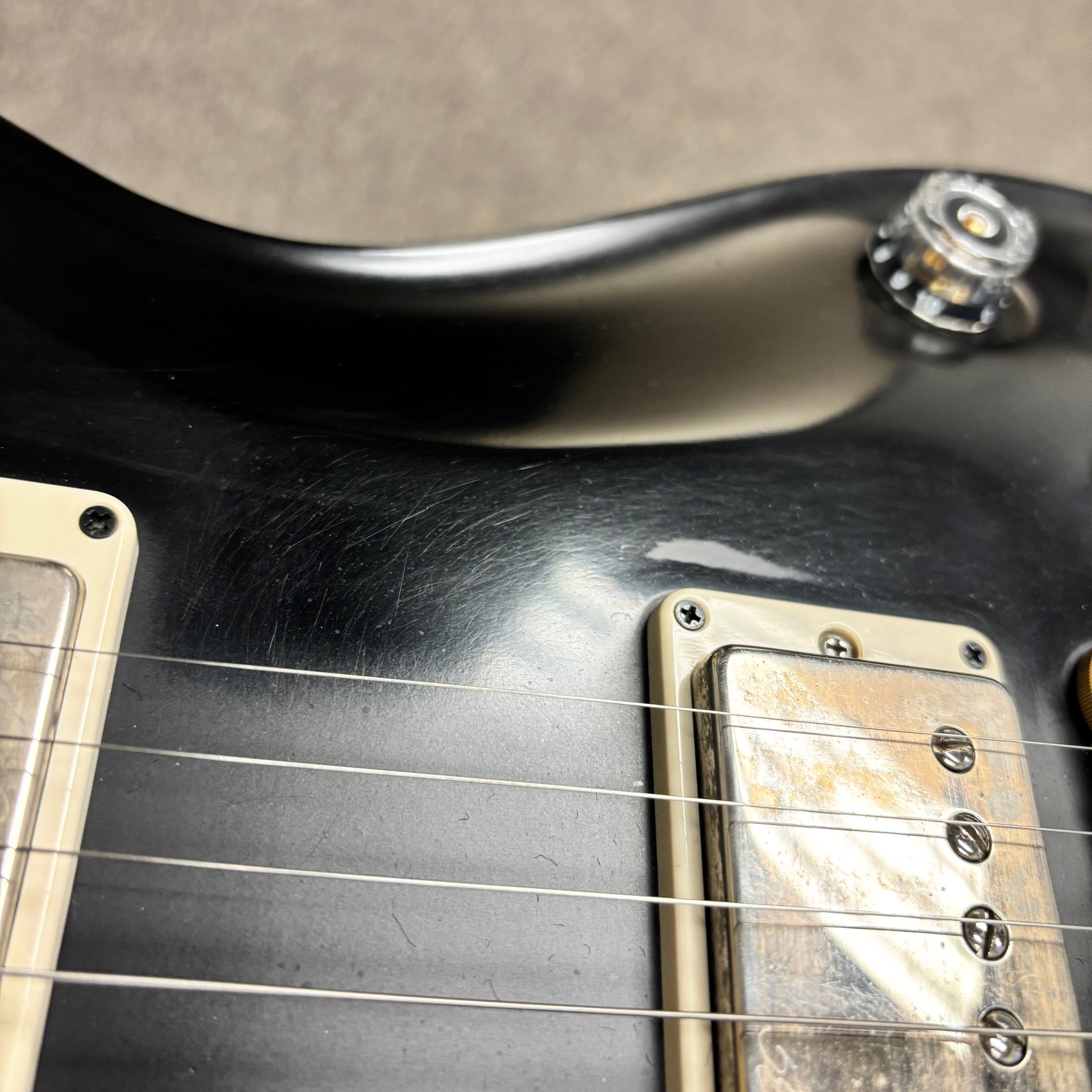 Paul Reed Smith McCarty 594 electric guitar Satin Black with aged humbucker pickups and clear control knobs
