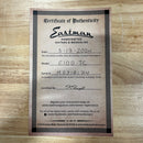 Eastman E10D-TC handcrafted acoustic guitar natural finish certificate of authenticity