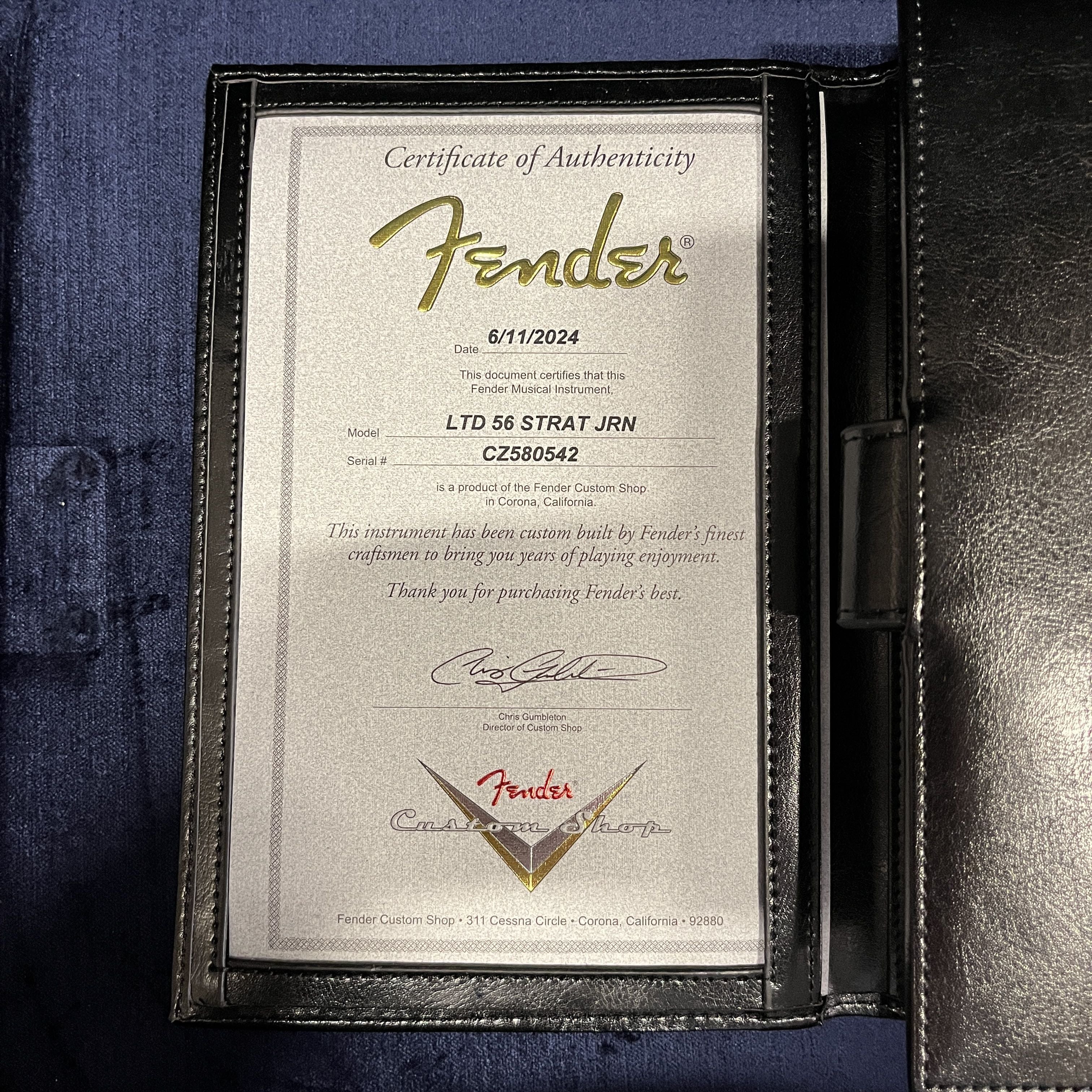 Fender Custom Shop Limited 1956 Stratocaster Journeyman Relic electric guitar Super Faded Sonic Blue with certificate of authenticity