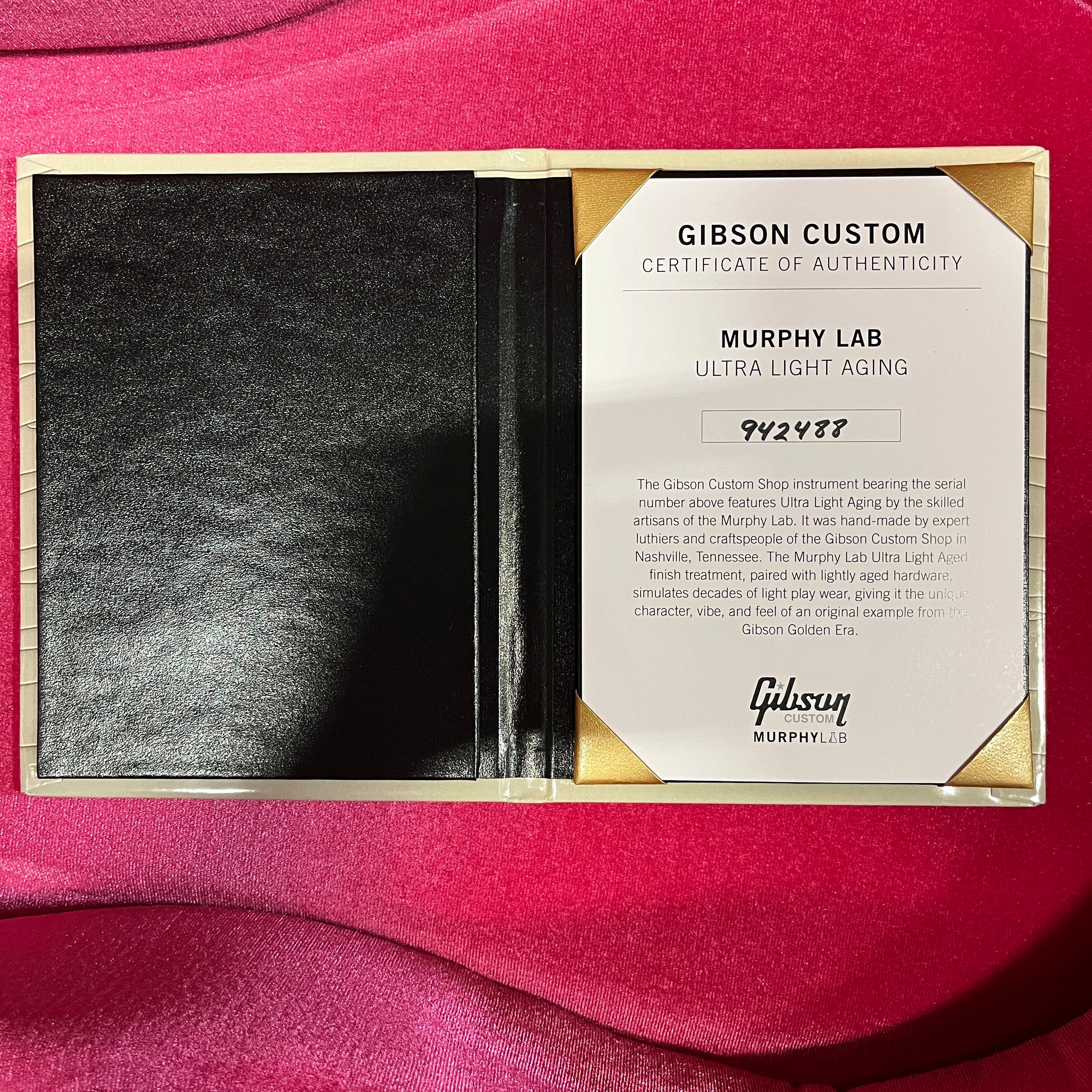 Gibson 1959 Les Paul Standard Reissue Ultra Light Aged electric guitar Sunrise Teaburst with Certificate of Authenticity