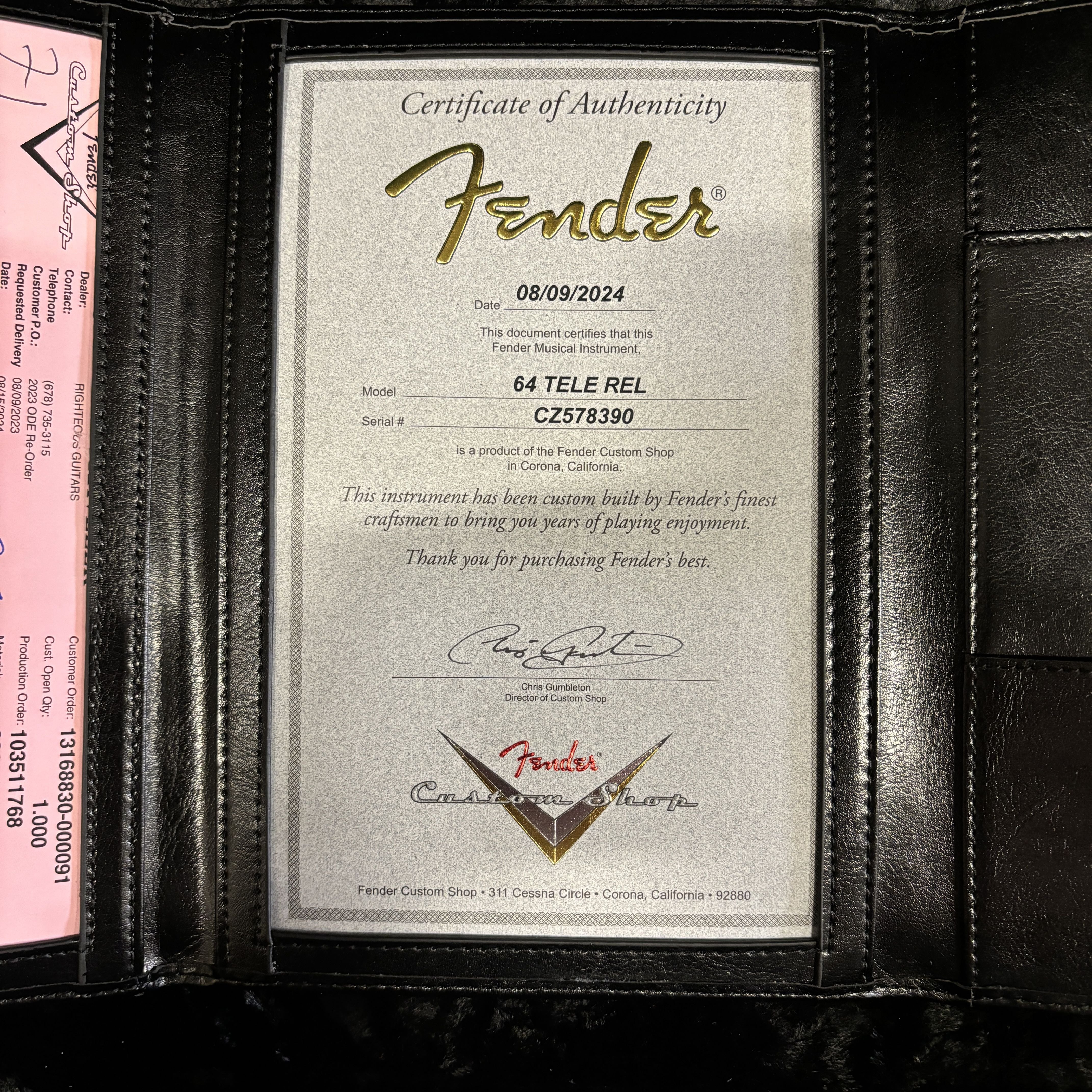 Fender Custom Shop 1964 Telecaster Relic electric guitar sea foam green with Certificate of Authenticity