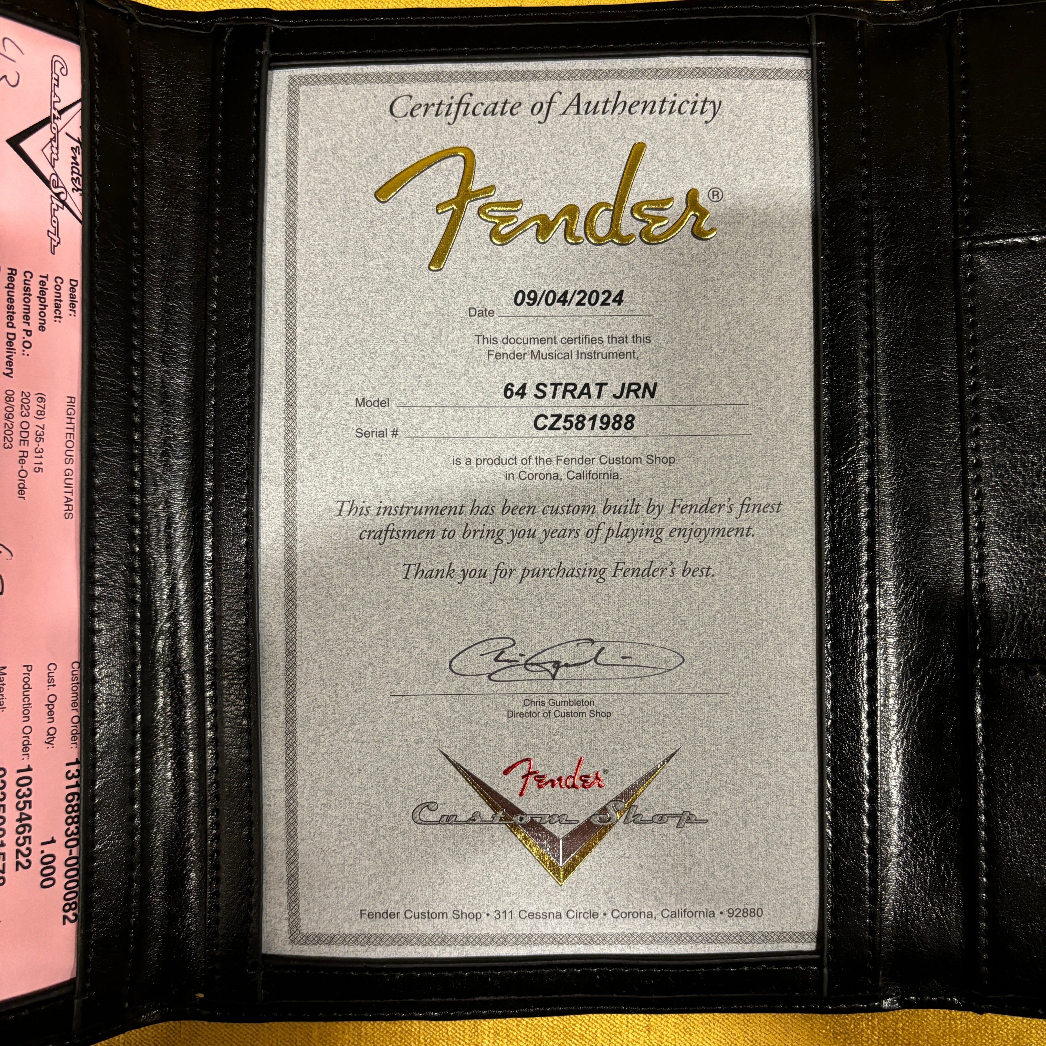 Fender Custom Shop 1964 Stratocaster Journeyman Relic electric guitar Olympic White with Certificate of Authenticity