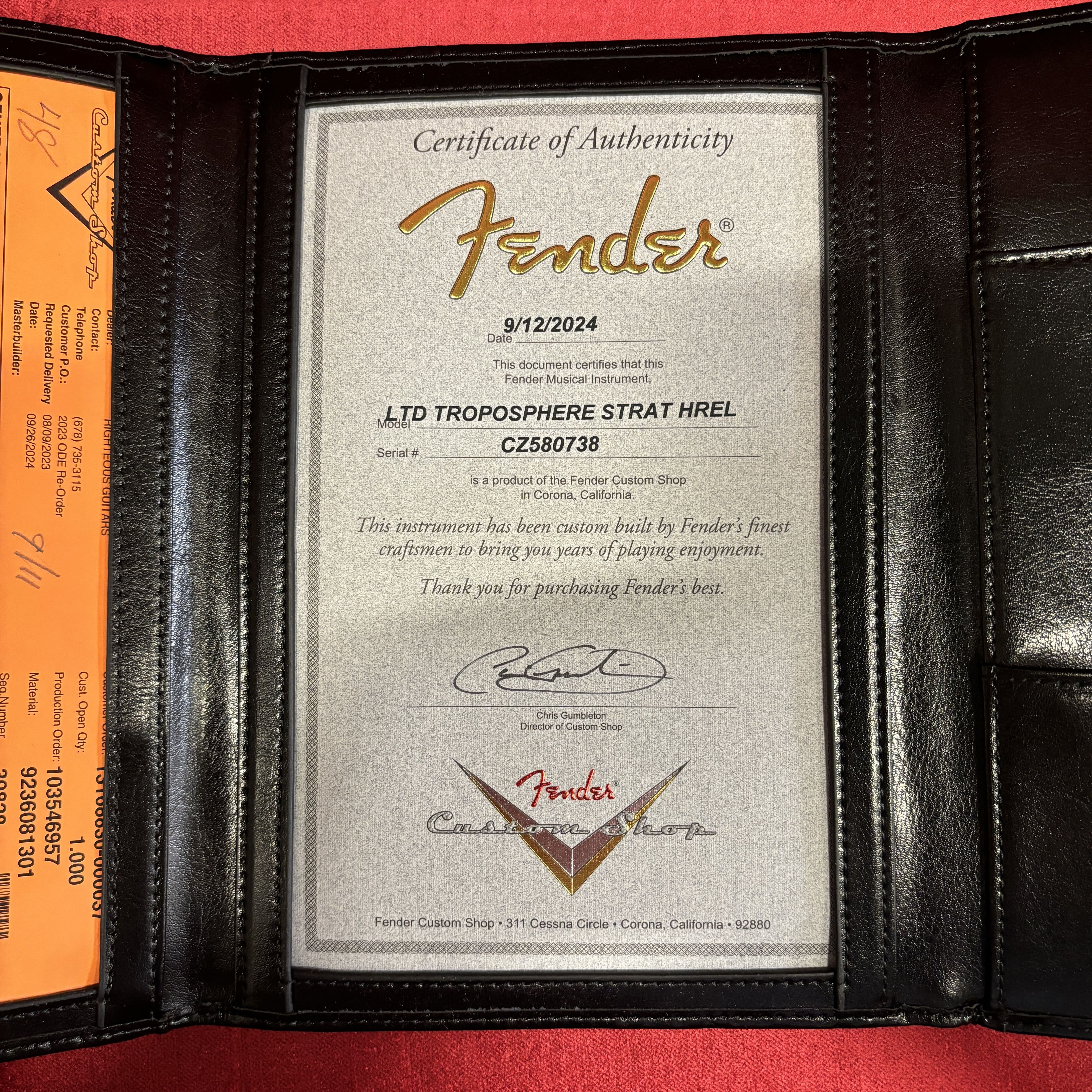 Fender Custom Shop Limited Troposphere Stratocaster heavy relic electric guitar tobacco sunburst with certificate of authenticity