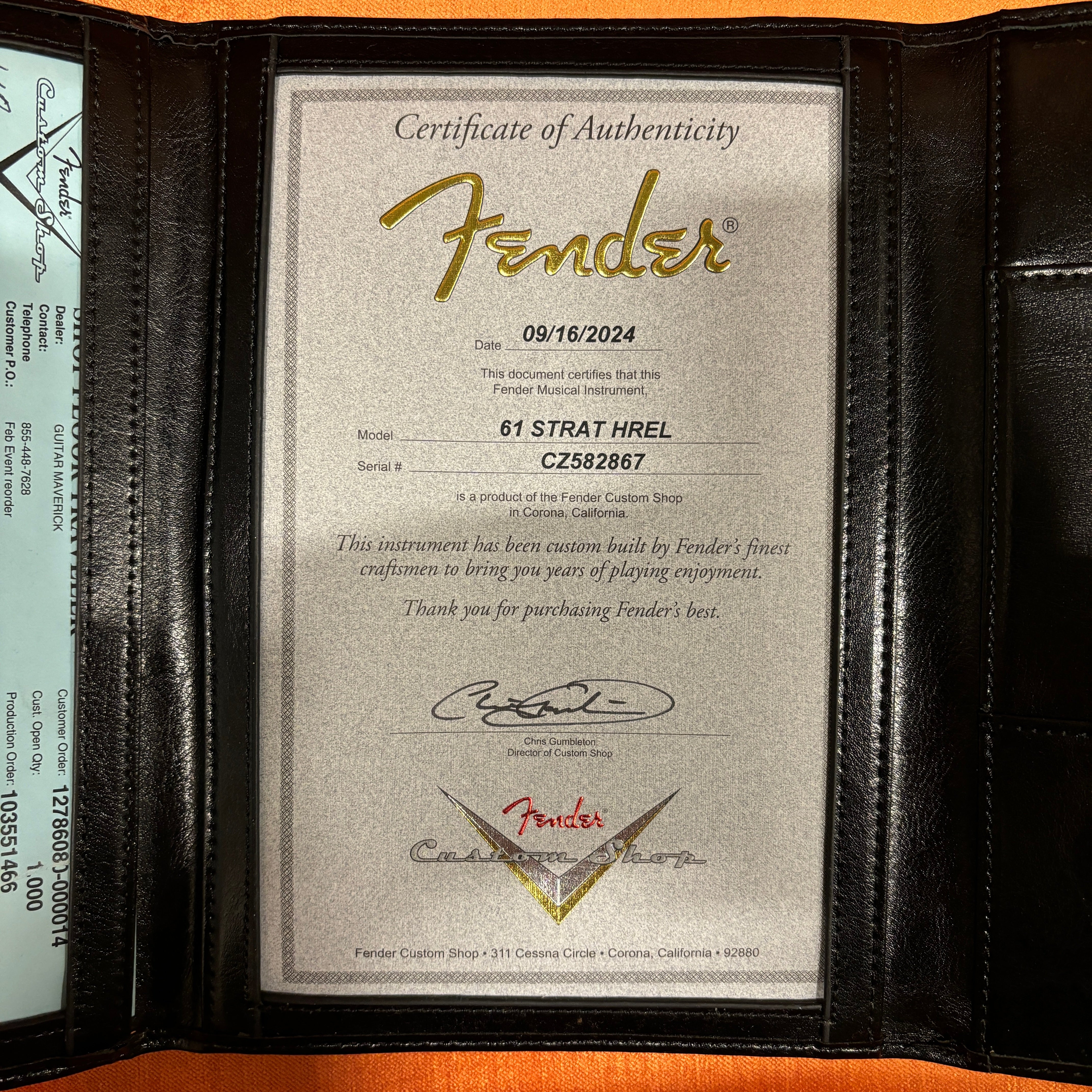 Fender Custom Shop 1961 Stratocaster heavy relic electric guitar 3-tone sunburst with certificate of authenticity