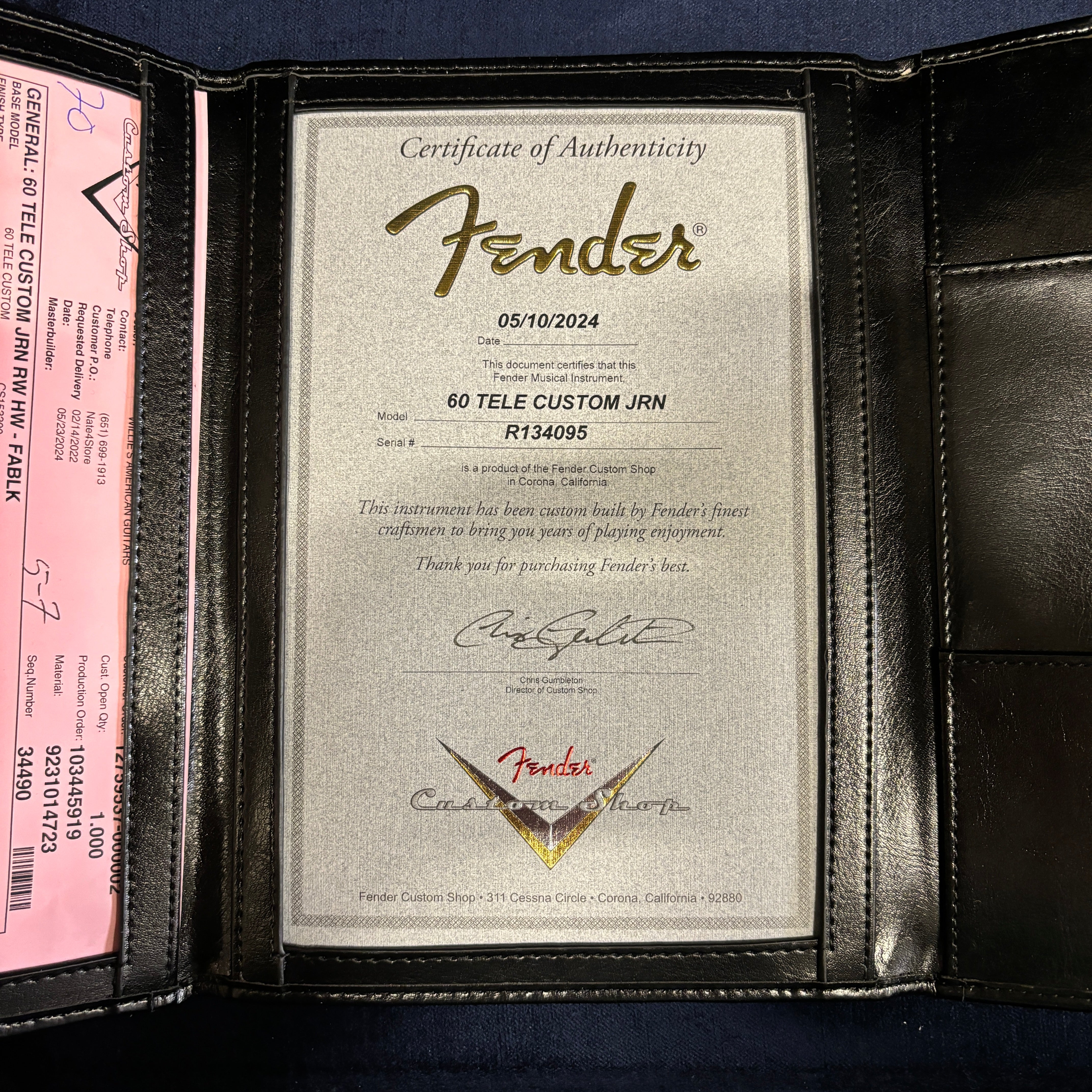 Fender Custom Shop 1960 Telecaster Custom Journeyman Relic electric guitar faded aged black with certificate of authenticity