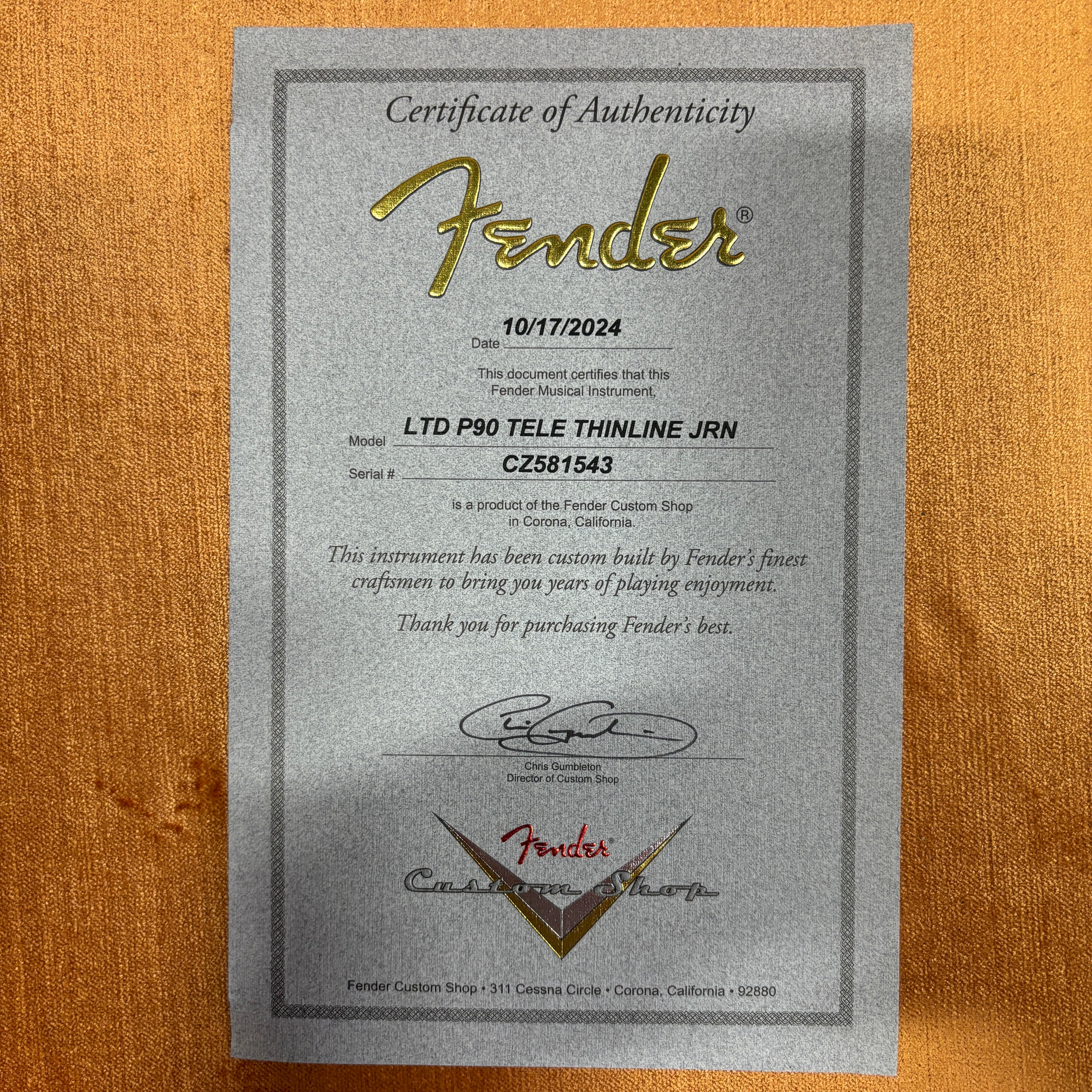 Fender Custom Shop LTD P90 Thinline Telecaster relic aged gold sparkle semi-hollow electric guitar with P90 pickups