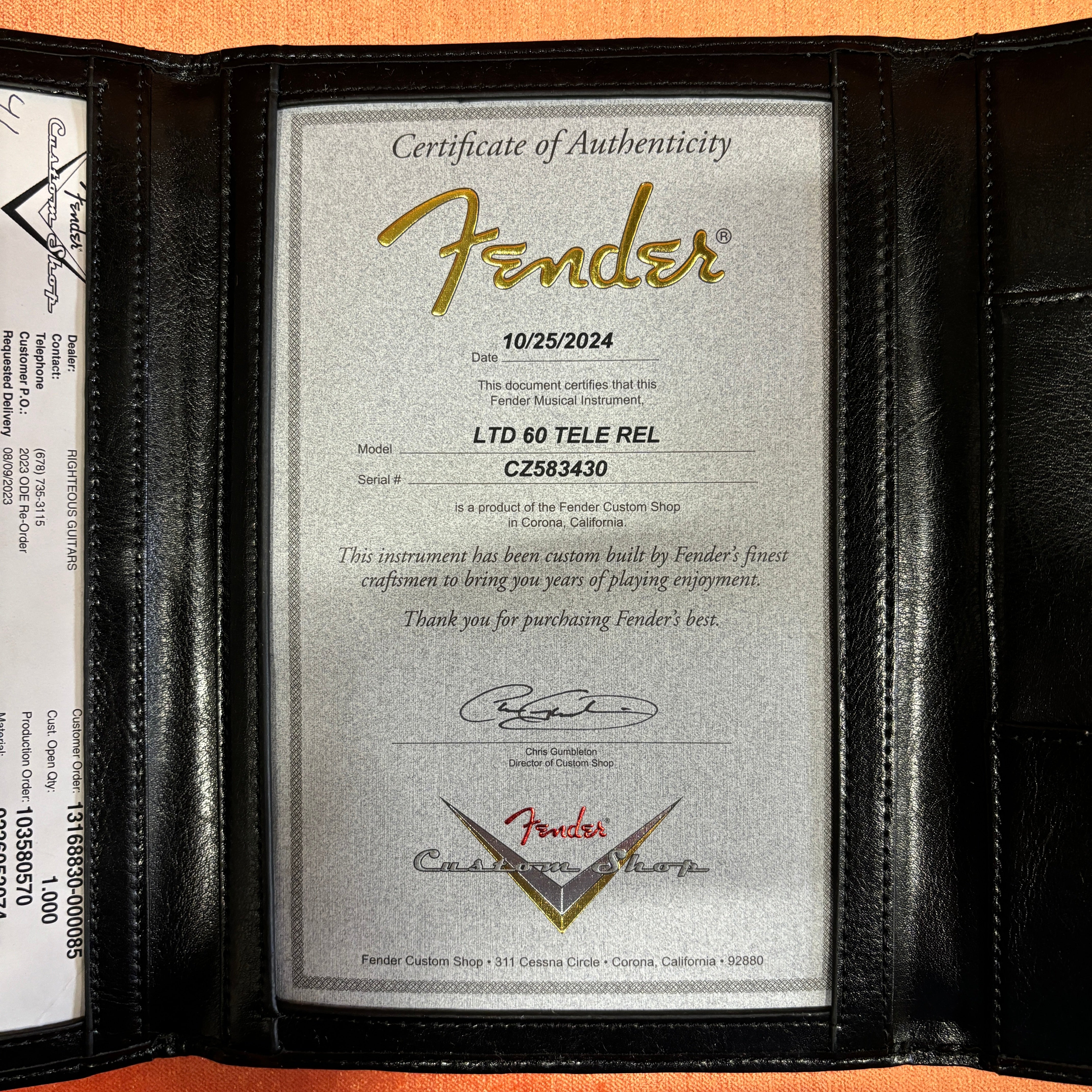 Fender Custom Shop Limited 1960 Telecaster Relic electric guitar Ocean Turquoise aged finish with certificate of authenticity