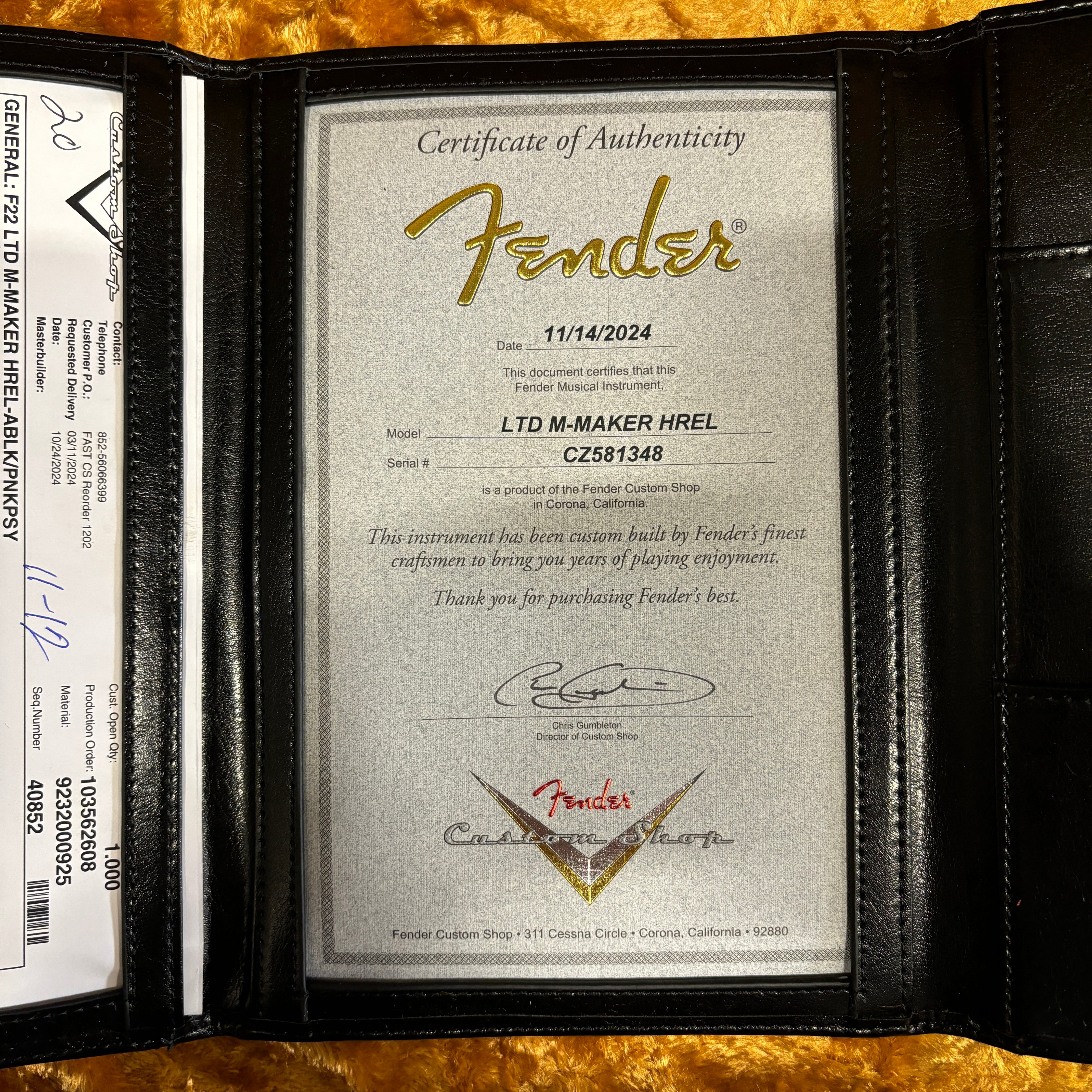 Fender Custom Shop Limited Mischief Maker Heavy Relic electric guitar aged black over pink paisley with certificate of authenticity