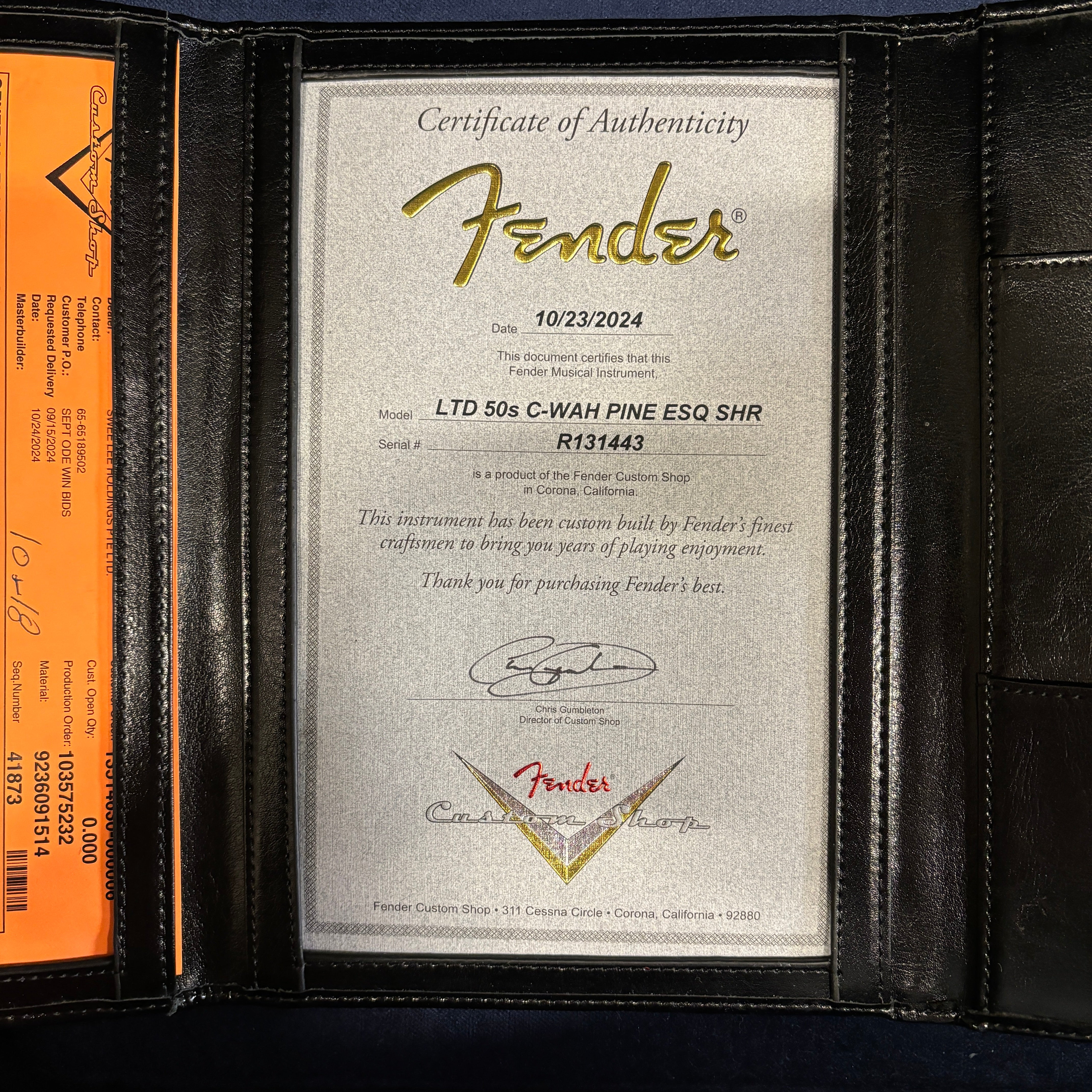 Fender Custom Shop Limited 1950s C-Wah Pine Esquire Super Heavy Relic electric guitar Nocaster Blonde with certificate of authenticity