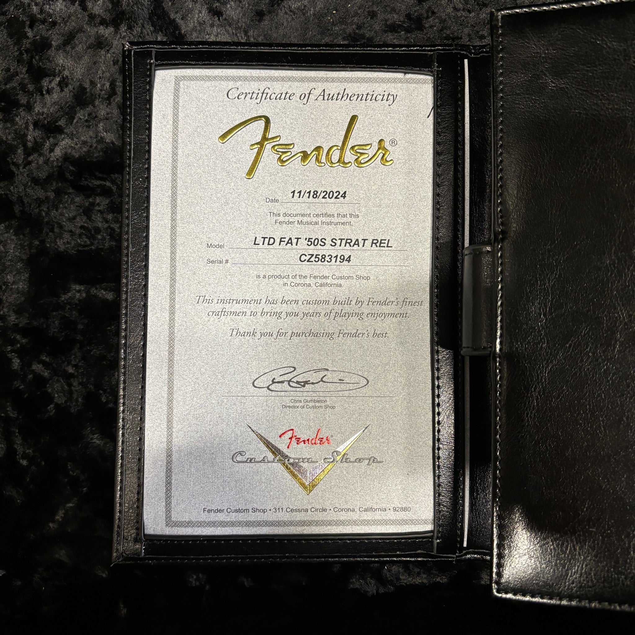 Fender Custom Shop Limited Fat '50s Stratocaster Relic electric guitar Sea Foam Green with certificate of authenticity