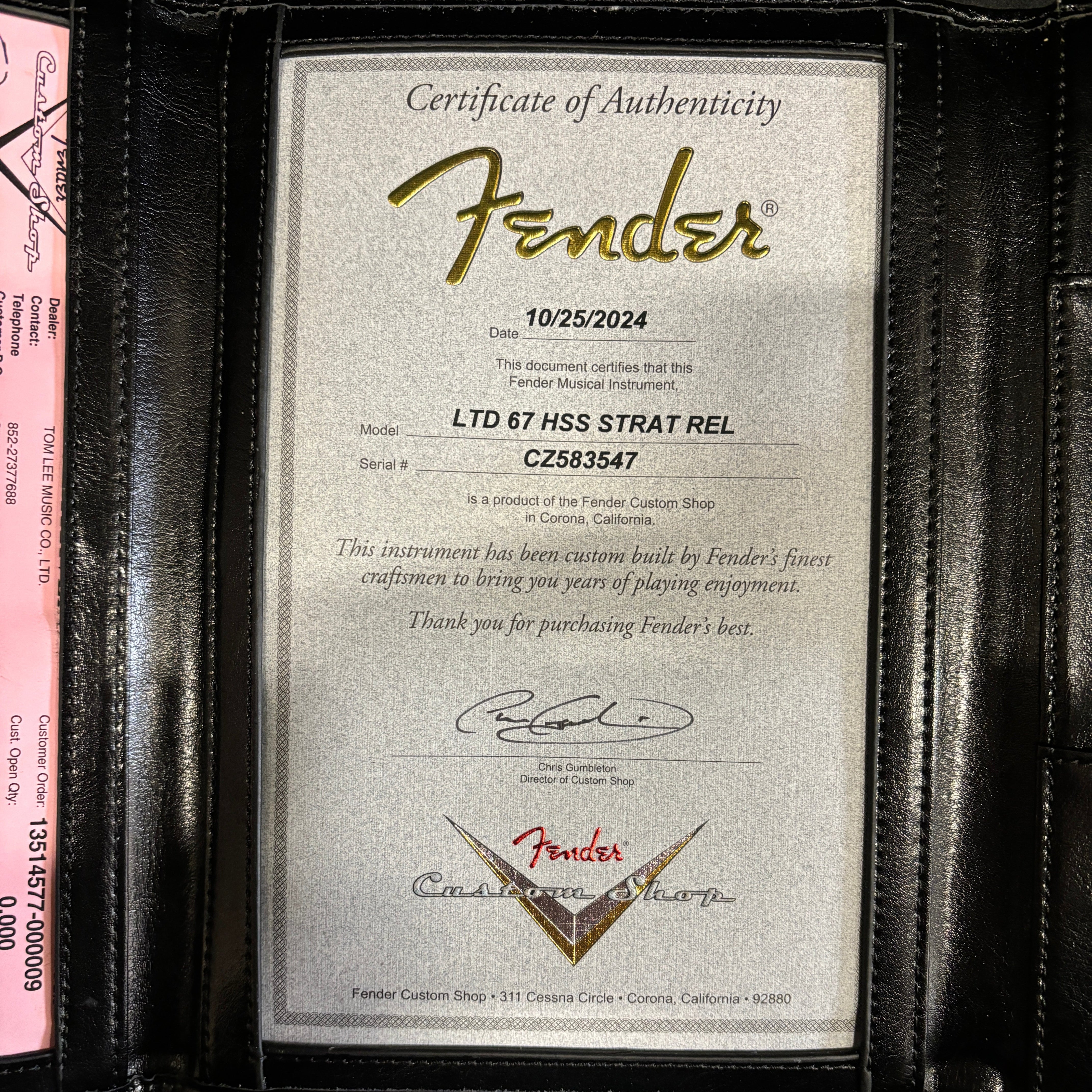 Fender Custom Shop Limited 1967 HSS Stratocaster Relic electric guitar Aged Black with Certificate of Authenticity