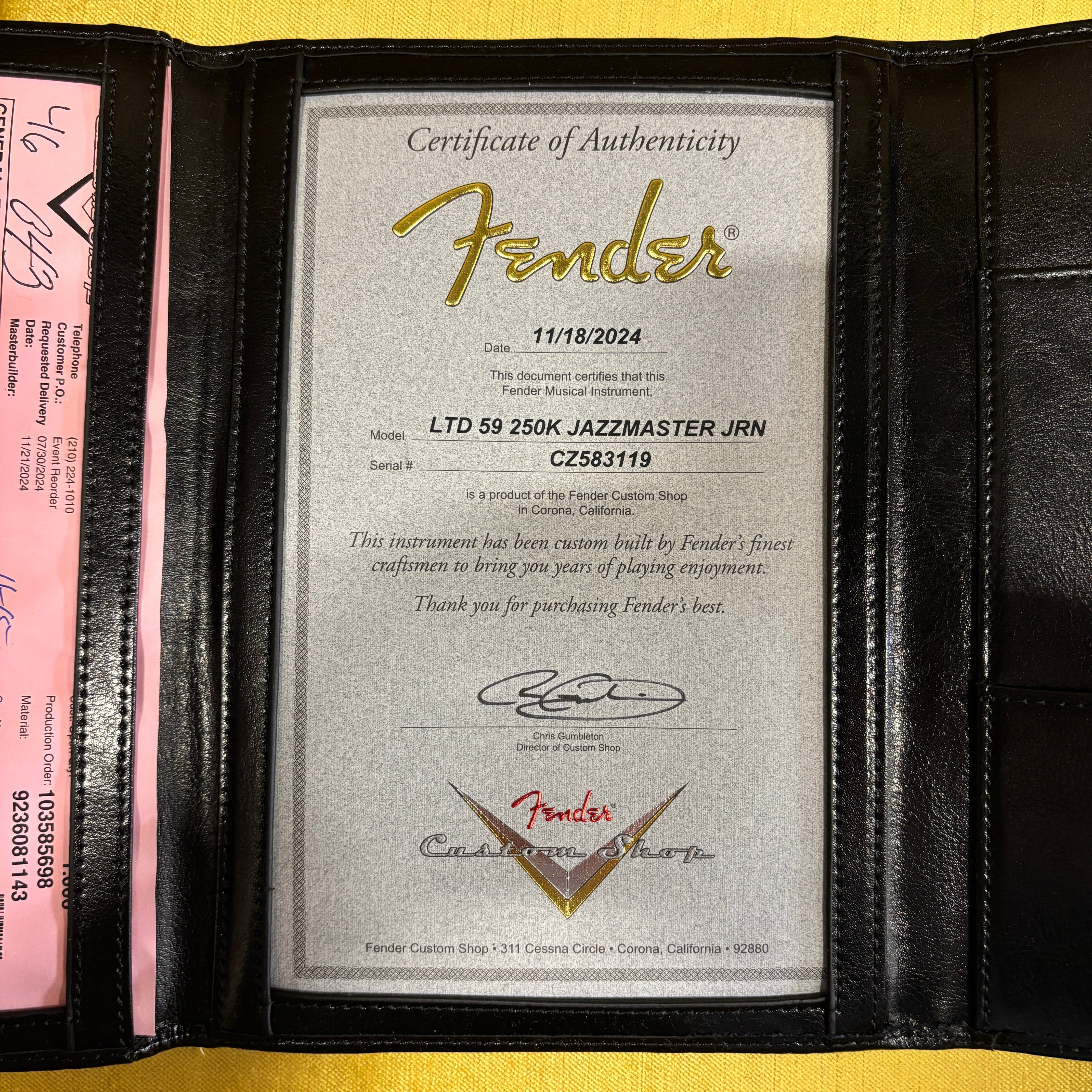 Fender Custom Shop LTD 59 250K Jazzmaster Journeyman electric guitar Daphne Blue with Certificate of Authenticity