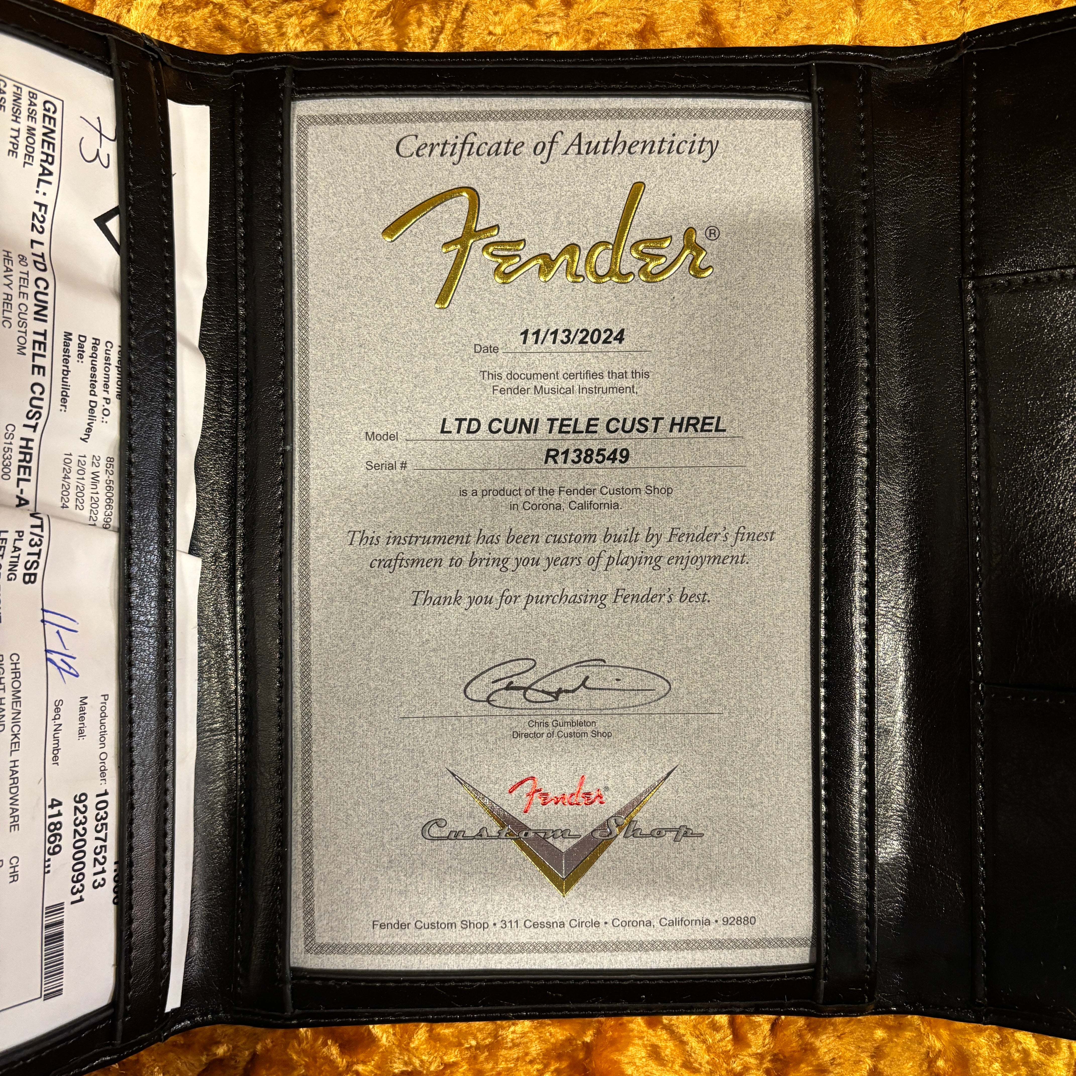 Fender Custom Shop Limited Cunife Telecaster electric guitar aged vintage white with heavy relic finish