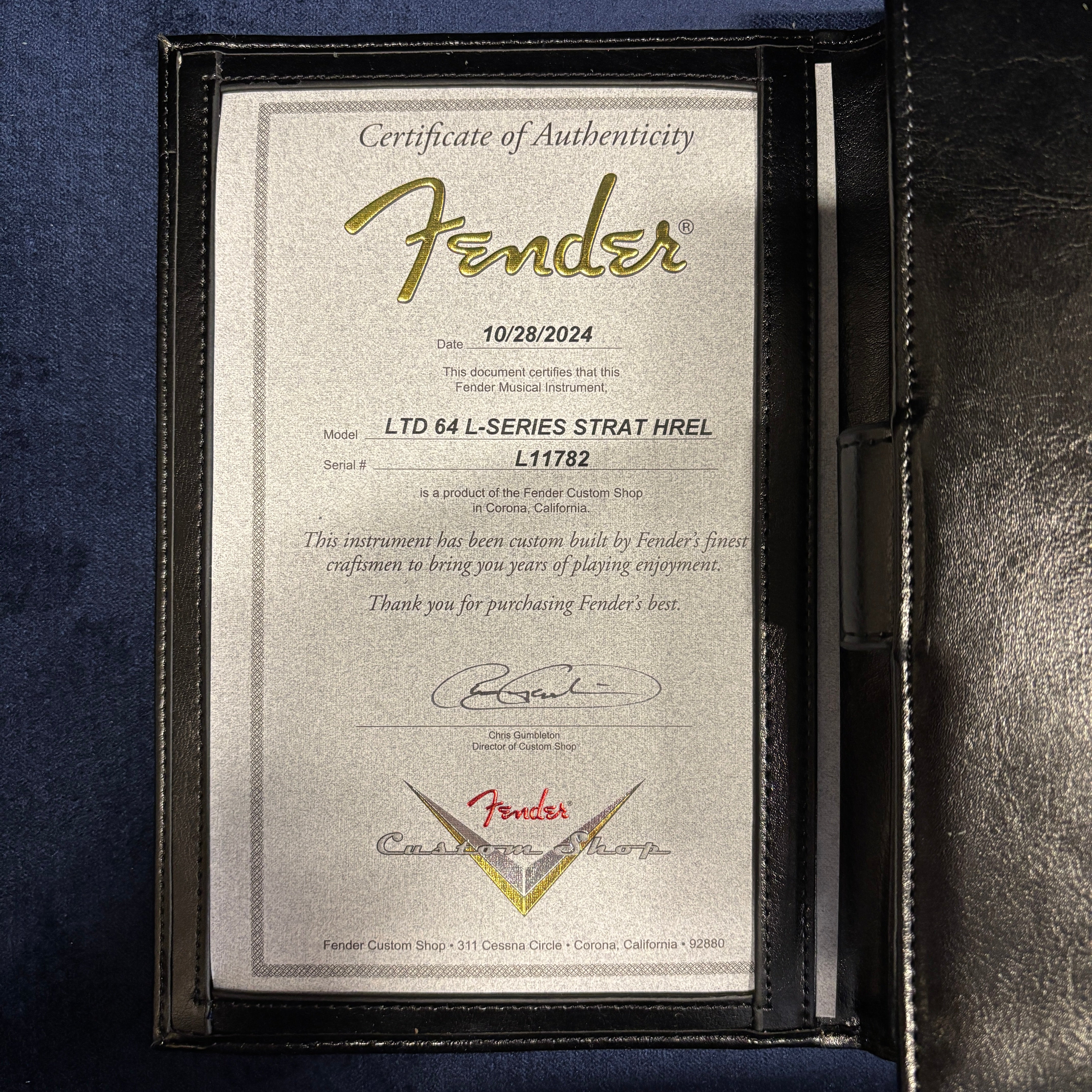 Fender Custom Shop Limited 1964 L-Series Stratocaster heavy relic electric guitar Daphne Blue with certificate of authenticity