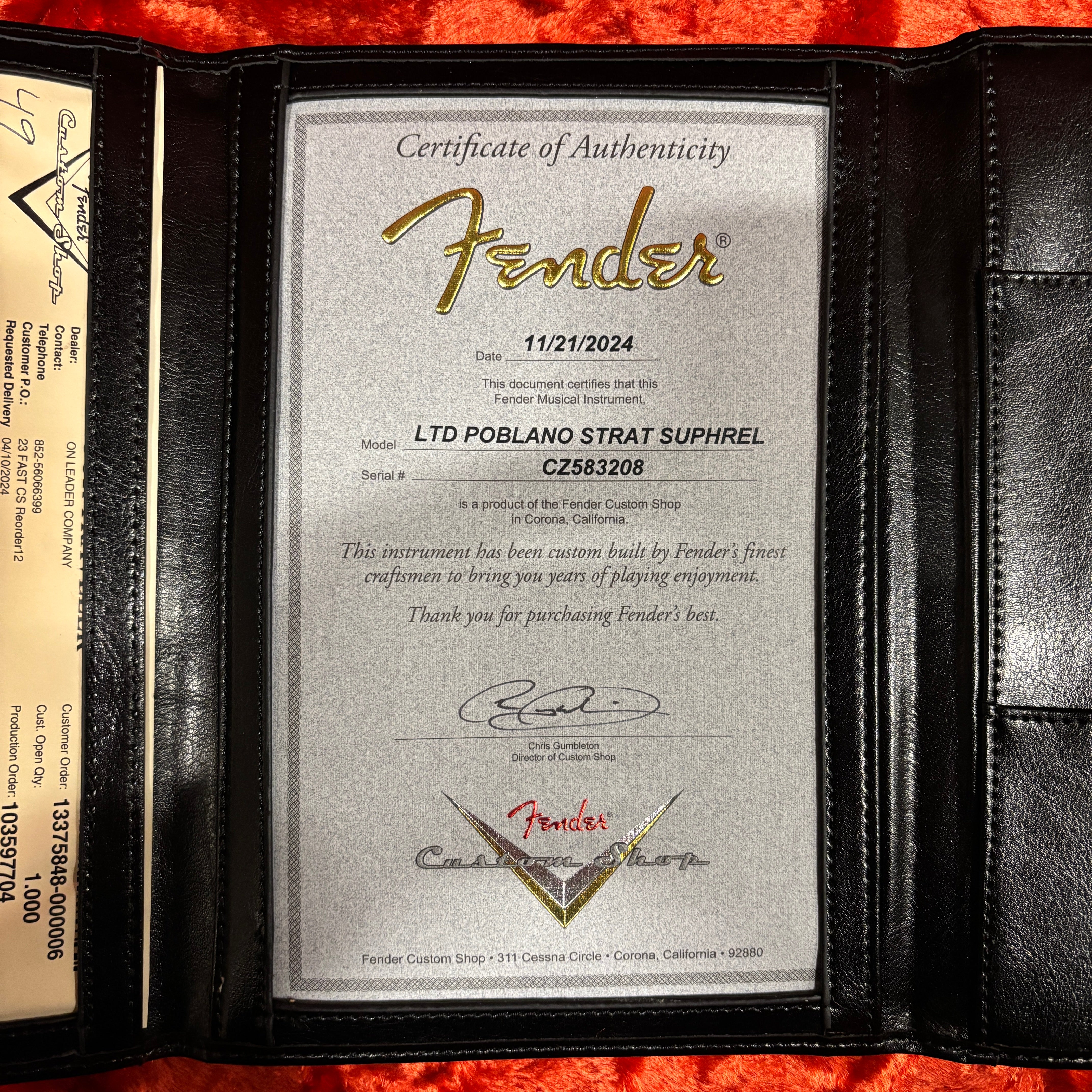 Fender Custom Shop Limited Poblano Stratocaster electric guitar Aged Black with Certificate of Authenticity