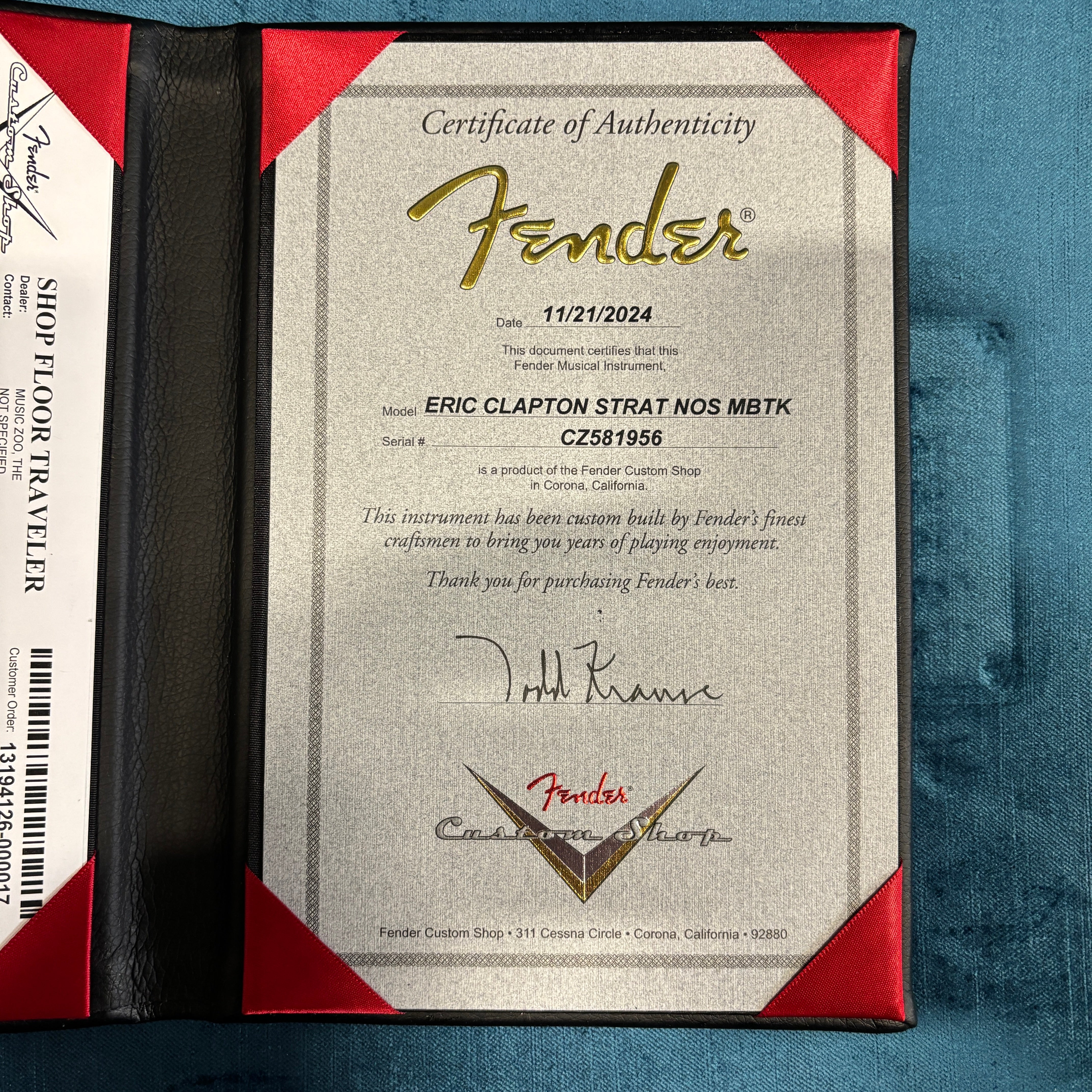 Fender Custom Shop Eric Clapton Stratocaster electric guitar Torino Red with certificate of authenticity