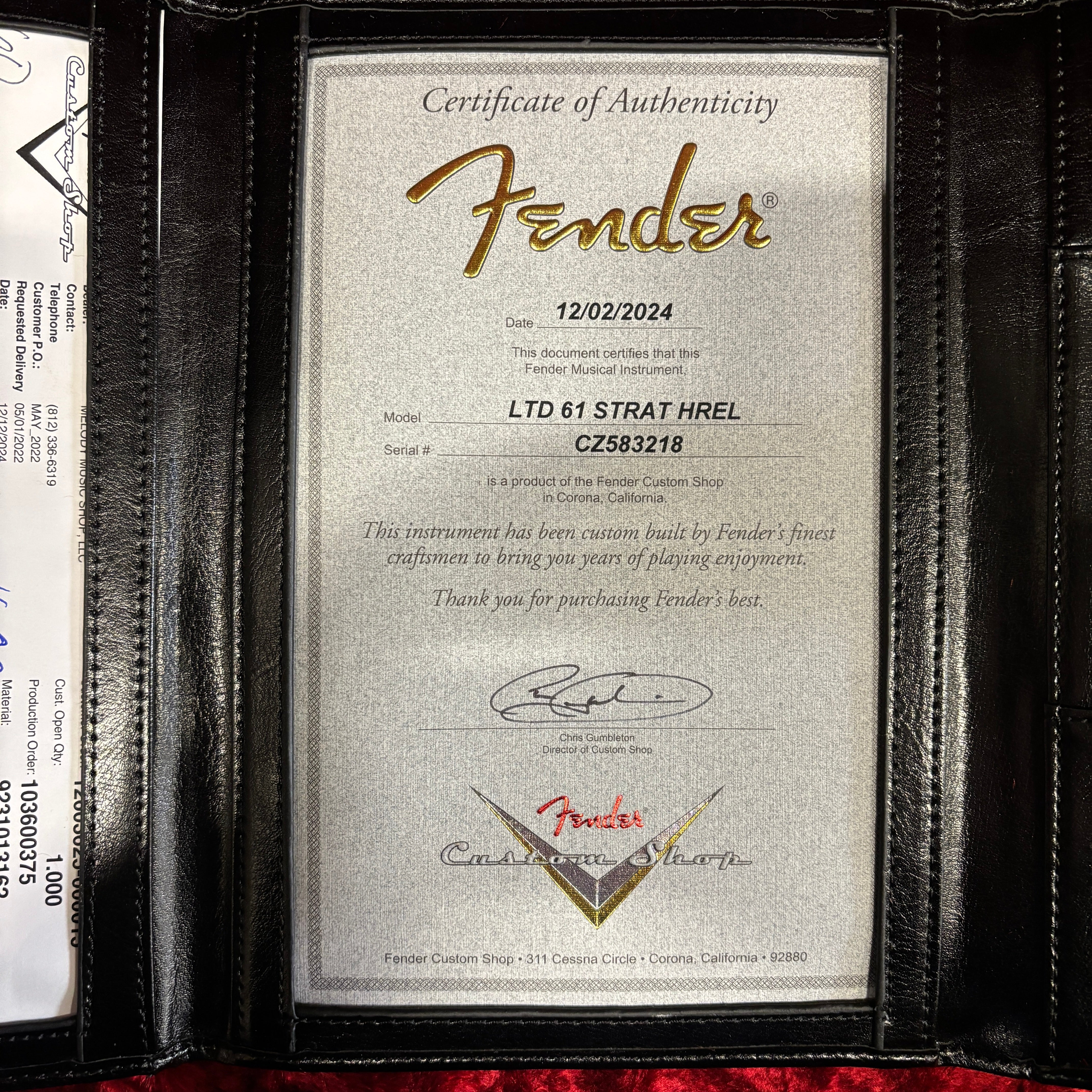 Fender Custom Shop Limited 1961 Stratocaster Heavy Relic electric guitar aged Black over 3-Color Sunburst with certificate of authenticity