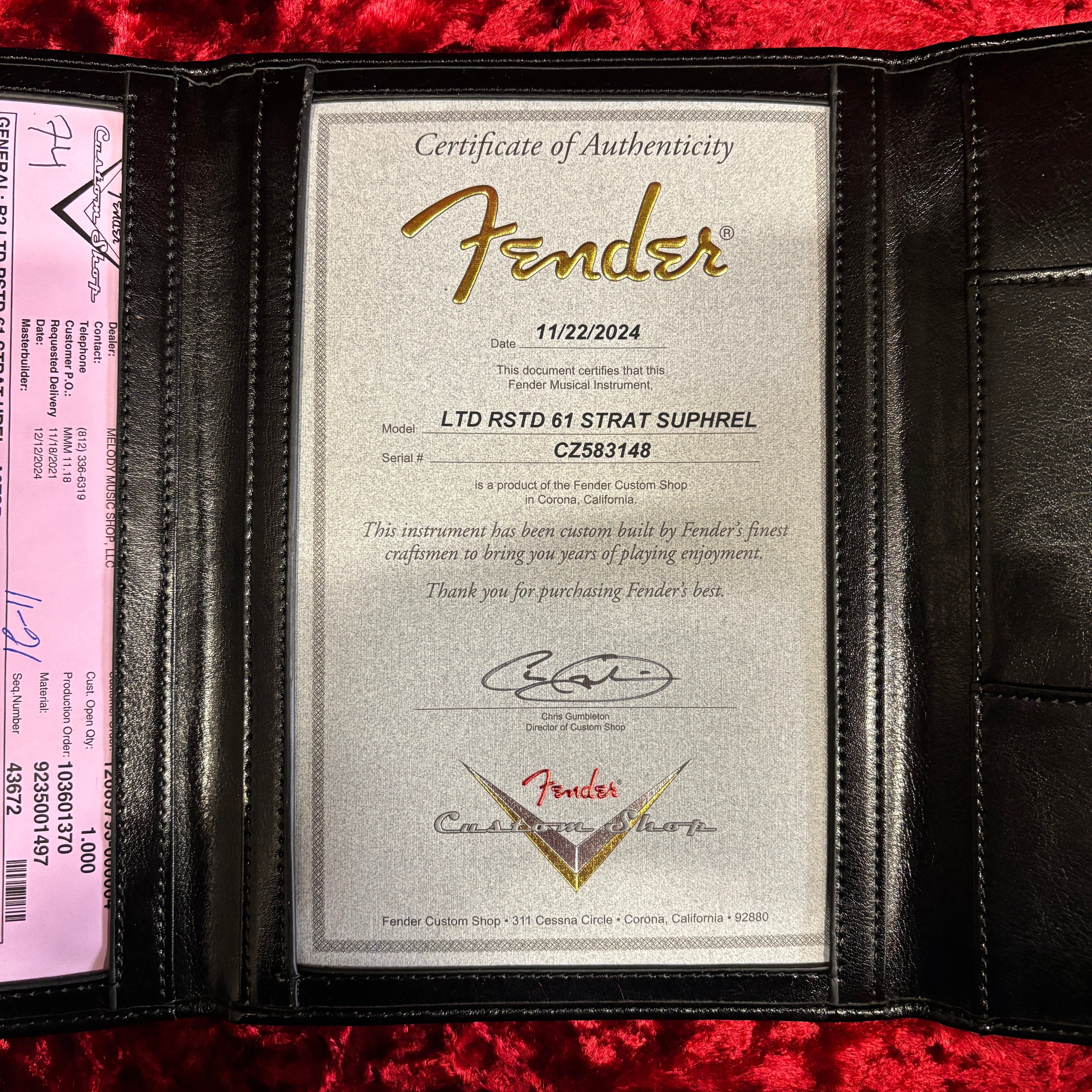 Fender Custom Shop Limited Roasted 1961 Stratocaster Super Heavy Relic electric guitar 3-tone Sunburst with Certificate of Authenticity
