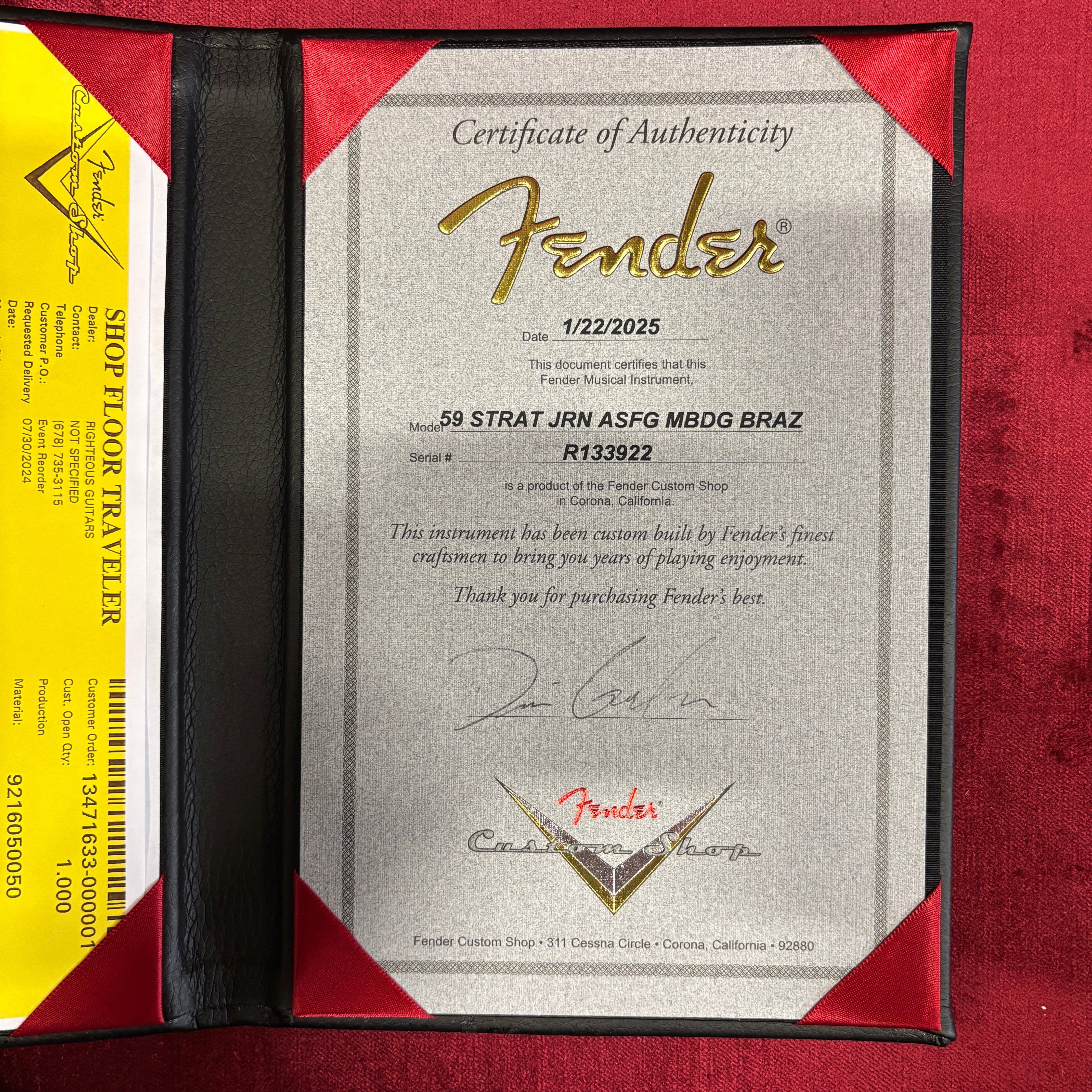 Fender Custom Shop 1959 Stratocaster Journeyman Relic electric guitar sea foam green with certificate of authenticity