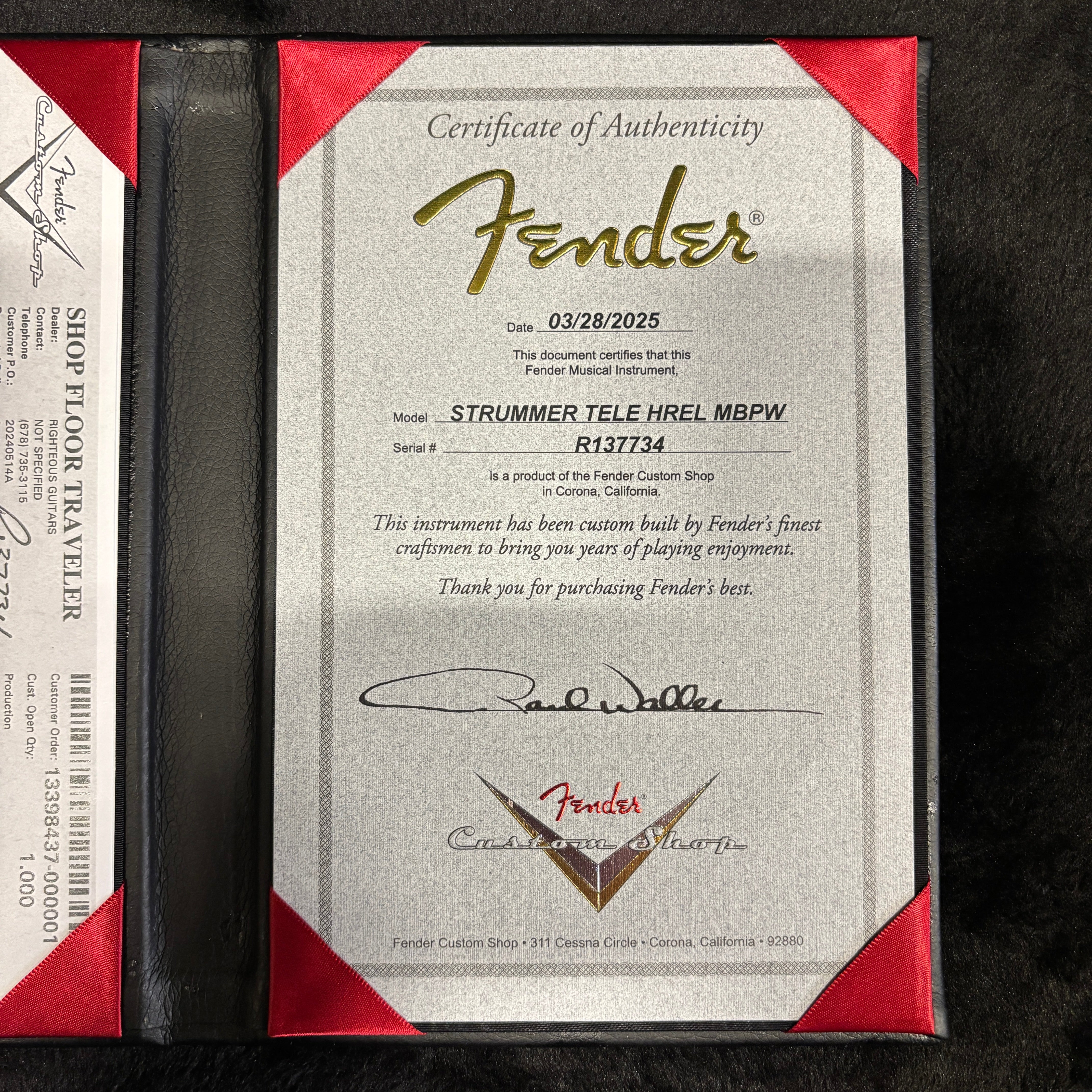 Fender Custom Shop Joe Strummer Telecaster electric guitar aged black over 3-color sunburst with certificate of authenticity