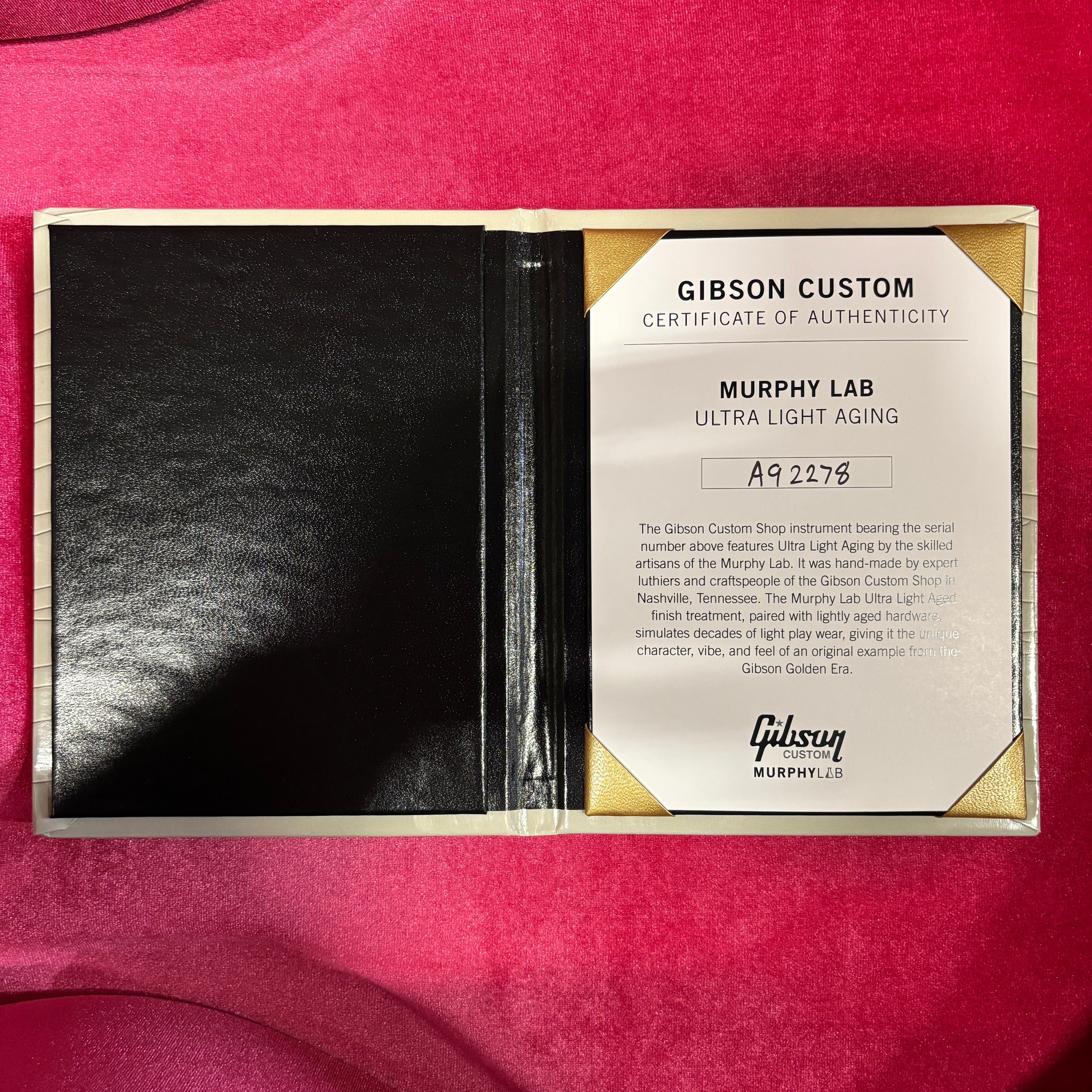 Gibson 1959 ES-335 semi-hollow electric guitar ebony pre-owned with Murphy Lab Ultra Light Aging certificate