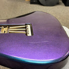 Shabat Lynx Standard cosmic blue colorshifting pre-owned electric guitar with gold hardware and coil tap bridge