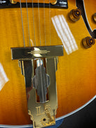 Pre-owned Gibson L5 double-cutaway semi-hollow electric guitar Iced Tea with gold hardware and pickguard