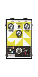 Maestro FZ-M Fuzz Tone yellow guitar effects pedal with attack and tone controls
