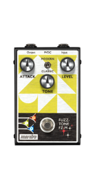 Maestro FZ-M Fuzz Tone yellow guitar effects pedal with attack and tone controls