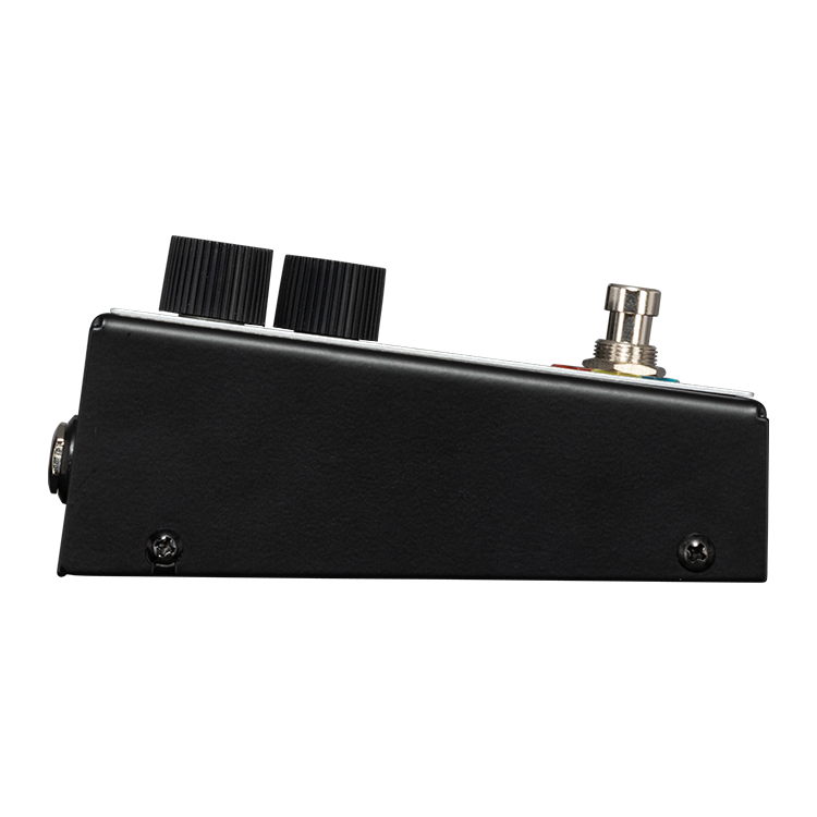 Maestro Invader Distortion Pedal black finish dual footswitches and expression pedal input