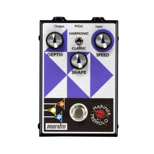 Maestro Mariner Tremolo pedal purple with harmonic and classic controls